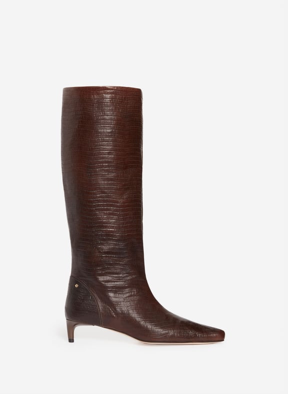 Bottes hautes cuir marron daily Marron by VANESSA BRUNO VANESSA BRUNO Bottes hautes cuir marron daily Marron
