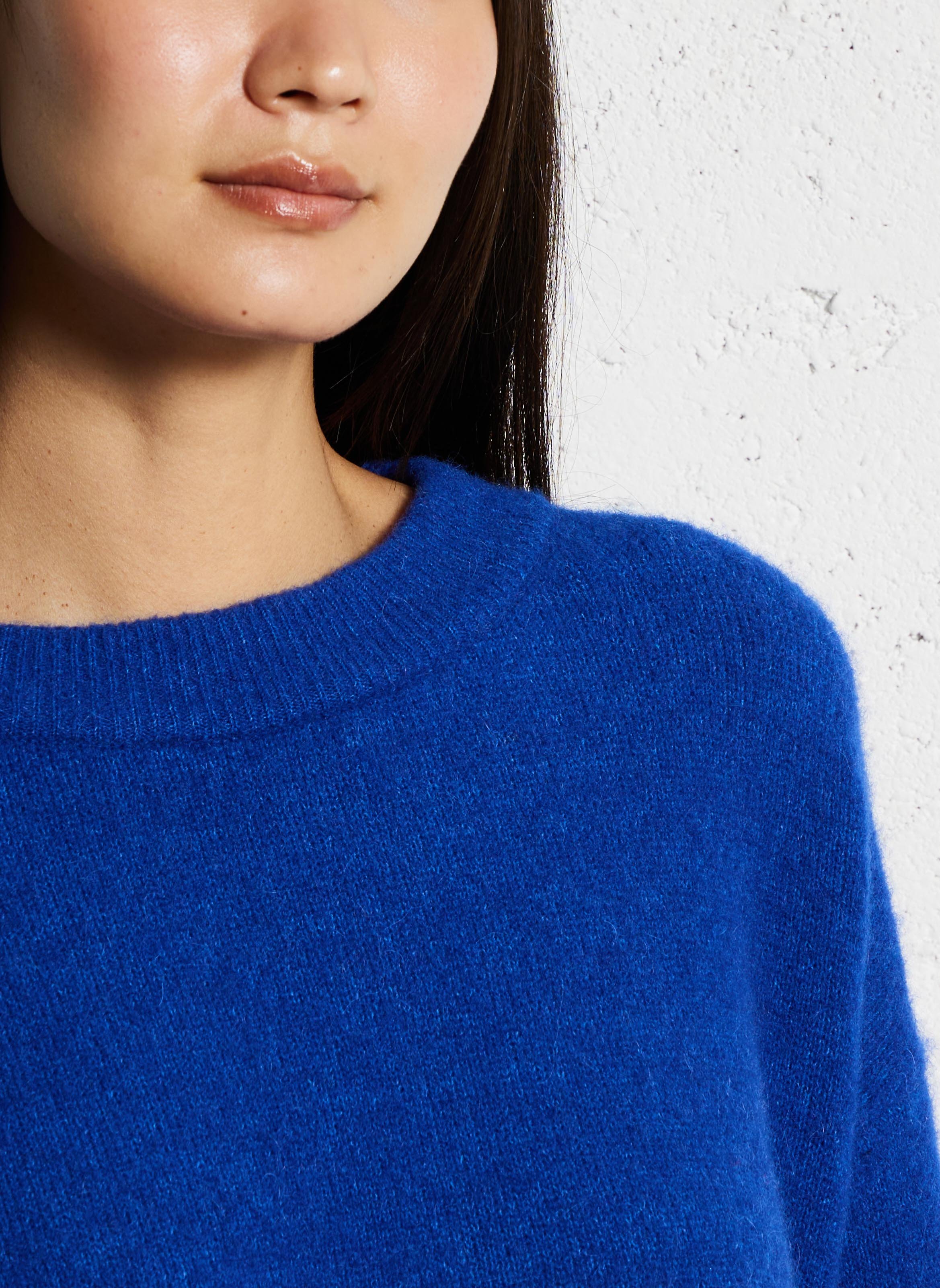 Pull ample col rond en laine mélangée vitow AMERICAN VINTAGE Bleu