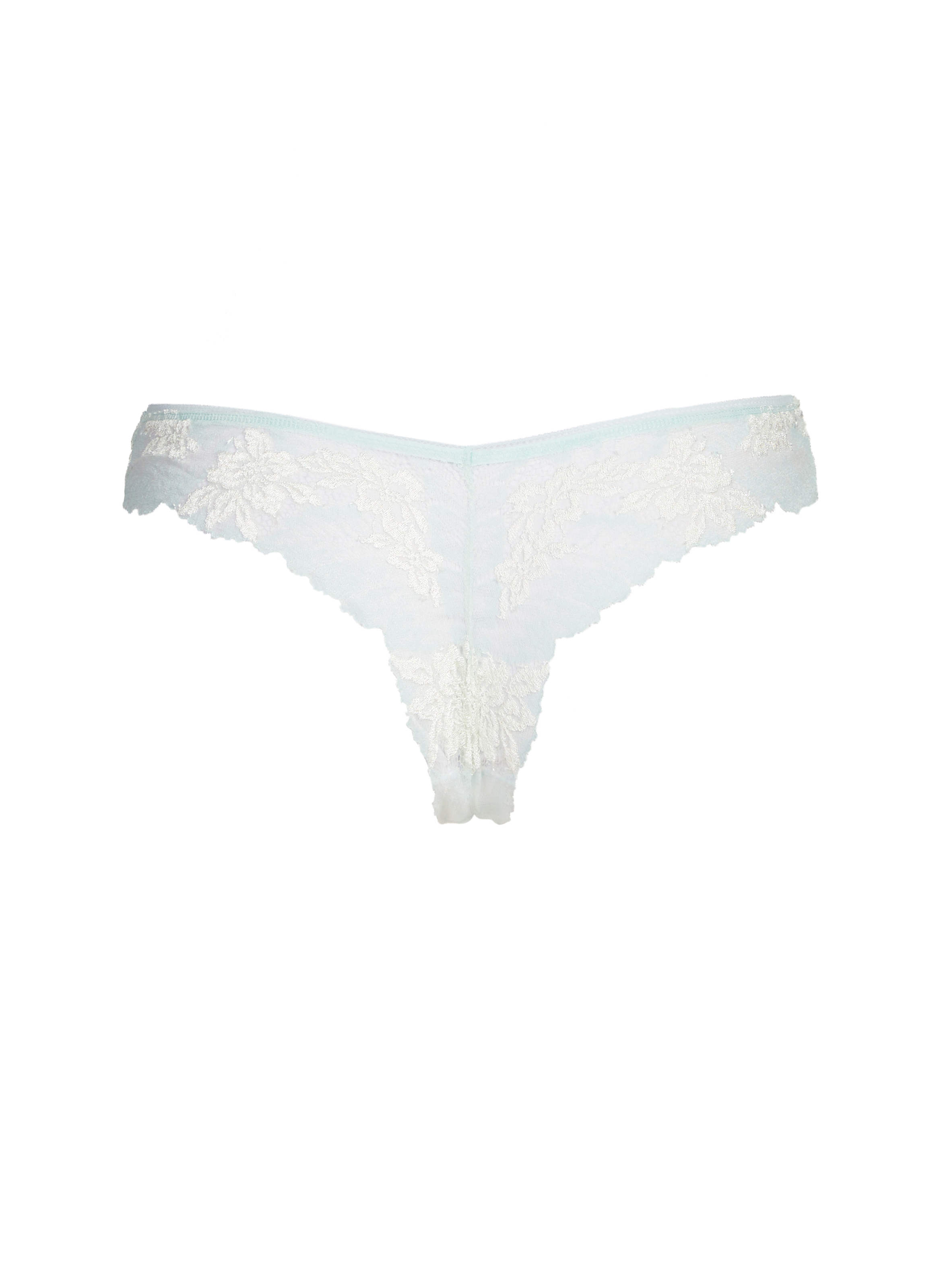 Tanga en dentelle WACOAL Bleu