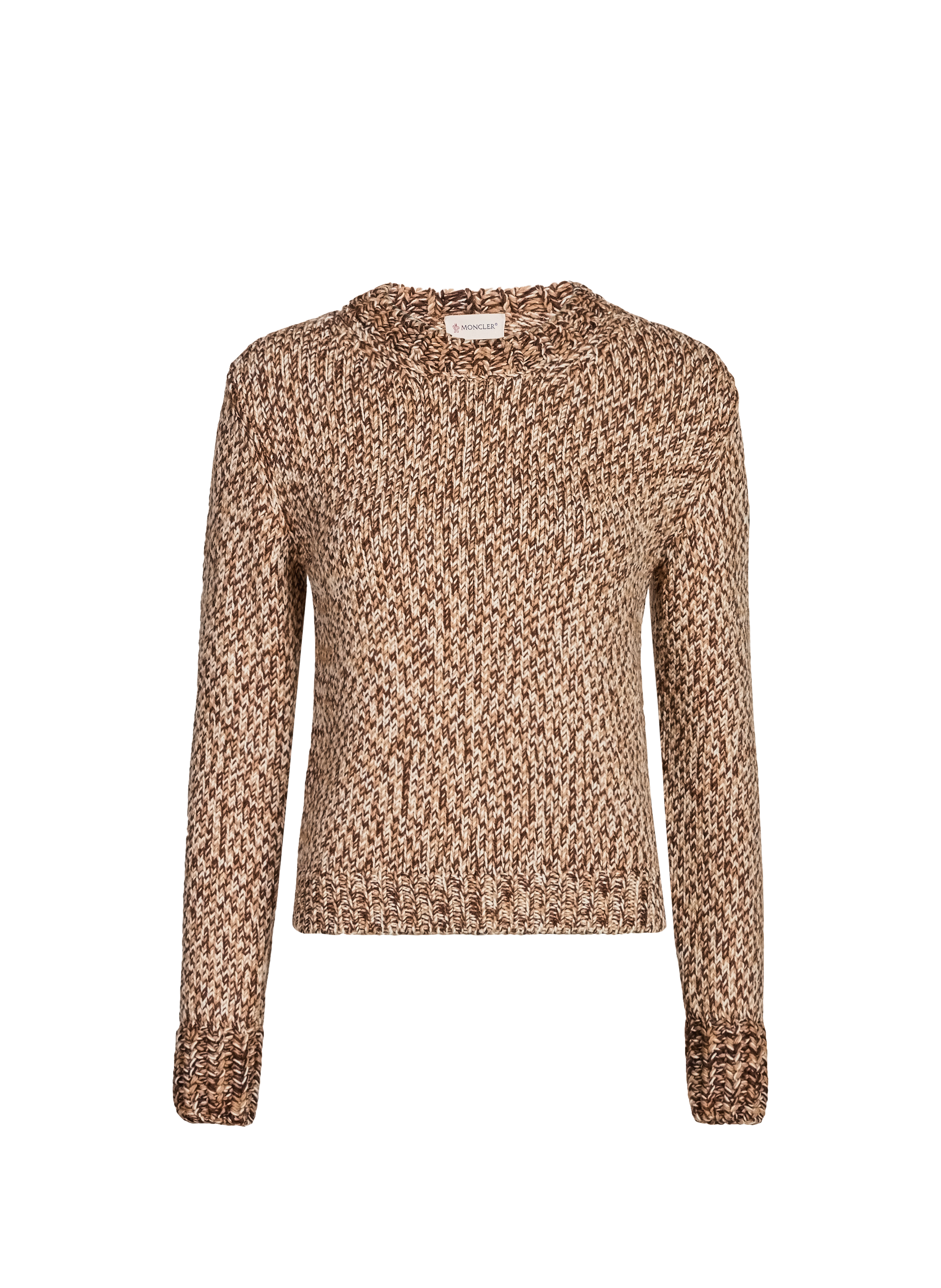 Pull en laine moulinée  MONCLER Beige