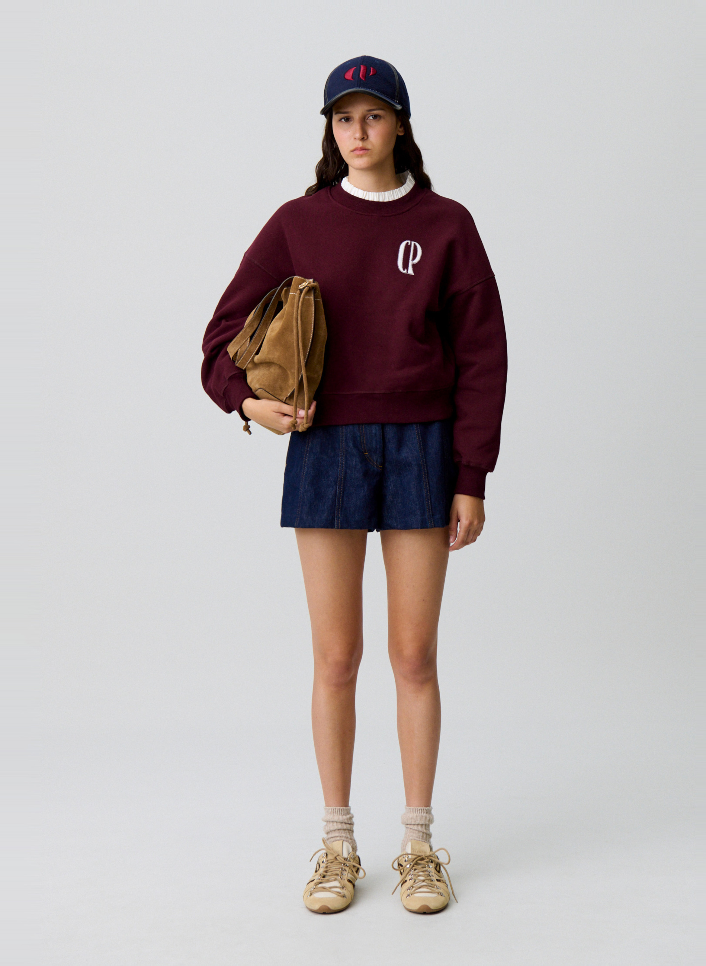 Sweat oversize en coton mélangé tifany CLAUDIE PIERLOT Rouge