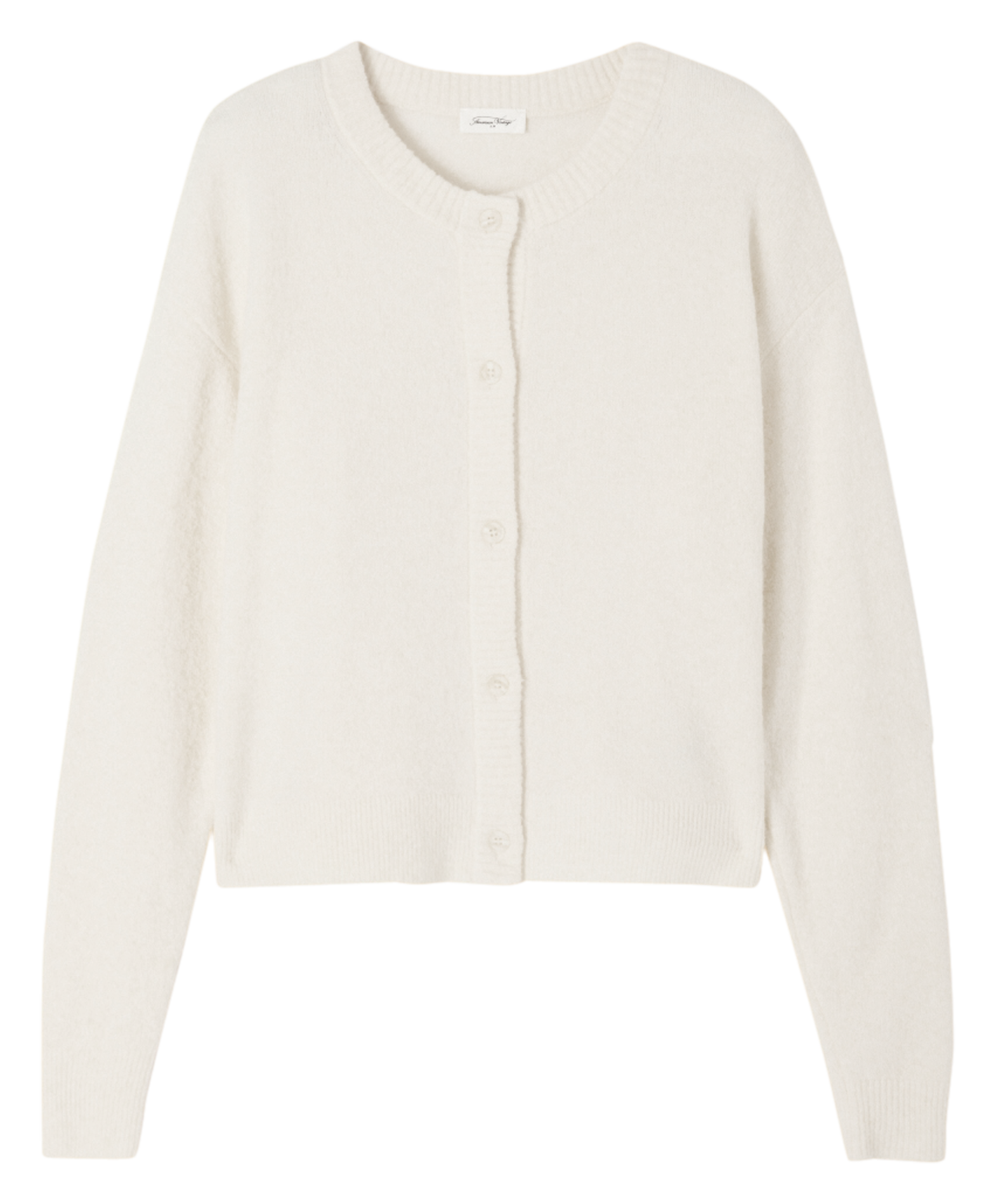 Gilet oversize col rond boutonné damsville AMERICAN VINTAGE Beige