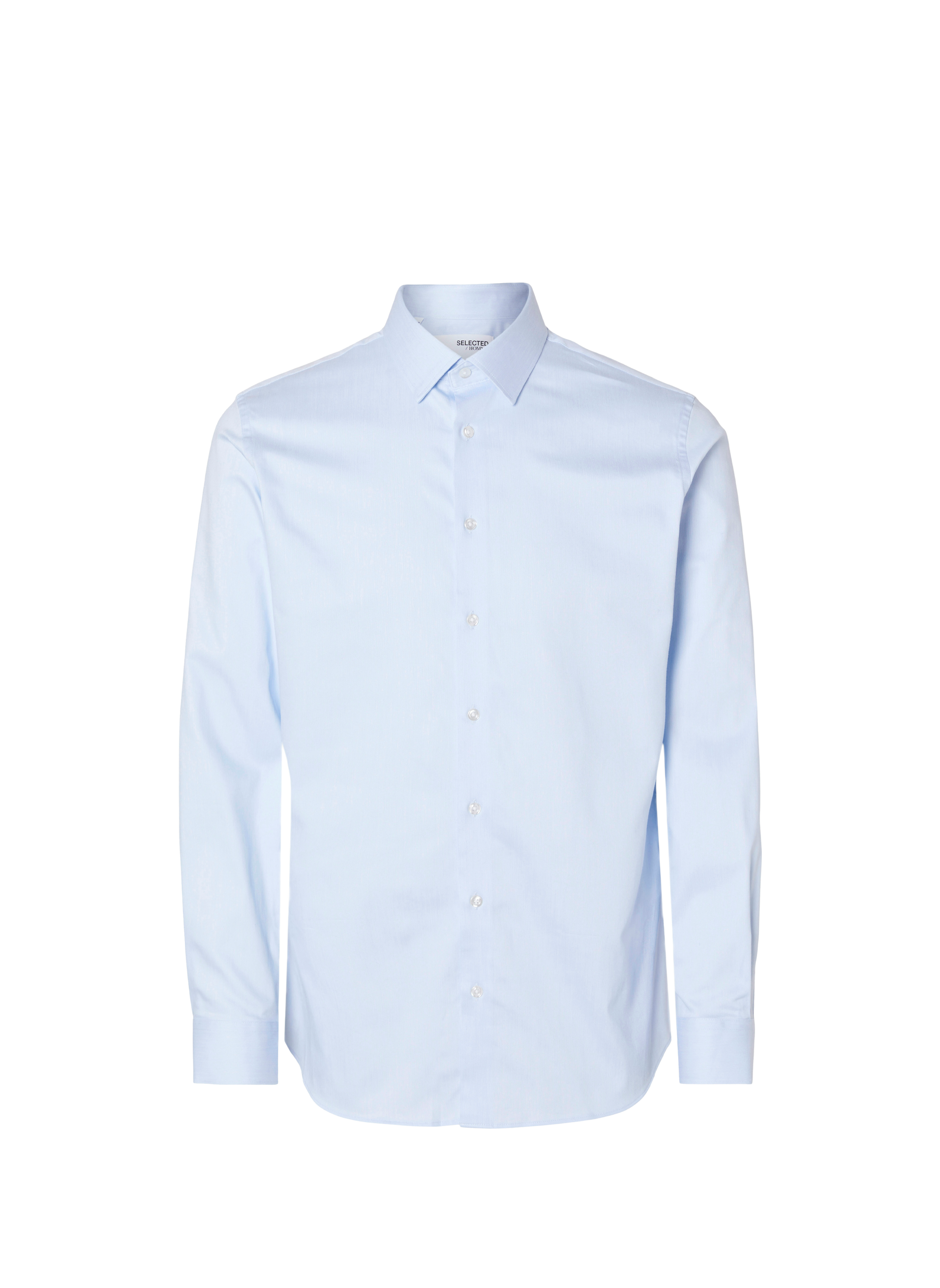 Slim shirt in blended organic cotton SELECTED Blue