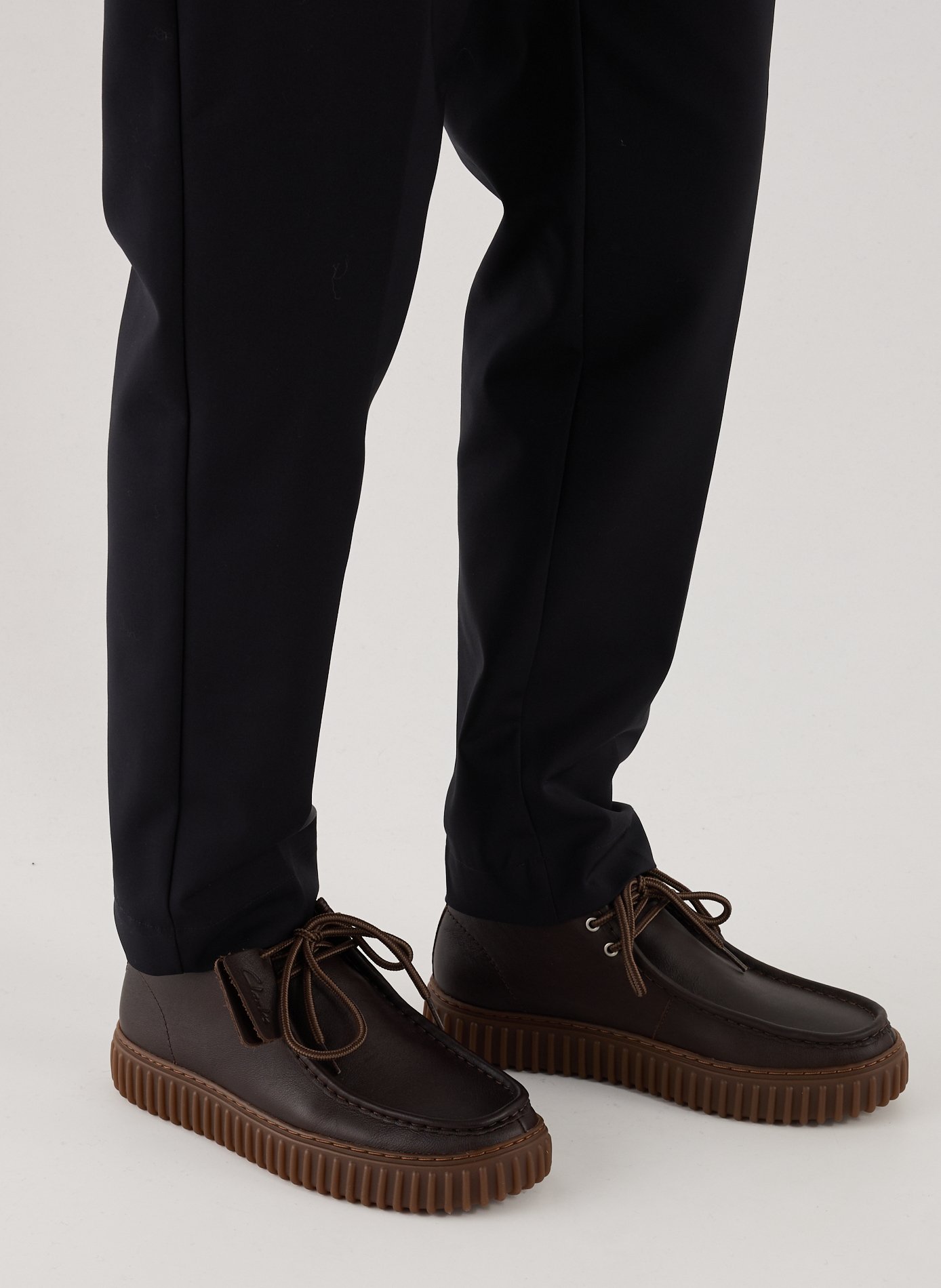 Solid leather derbies CLARKS Brown