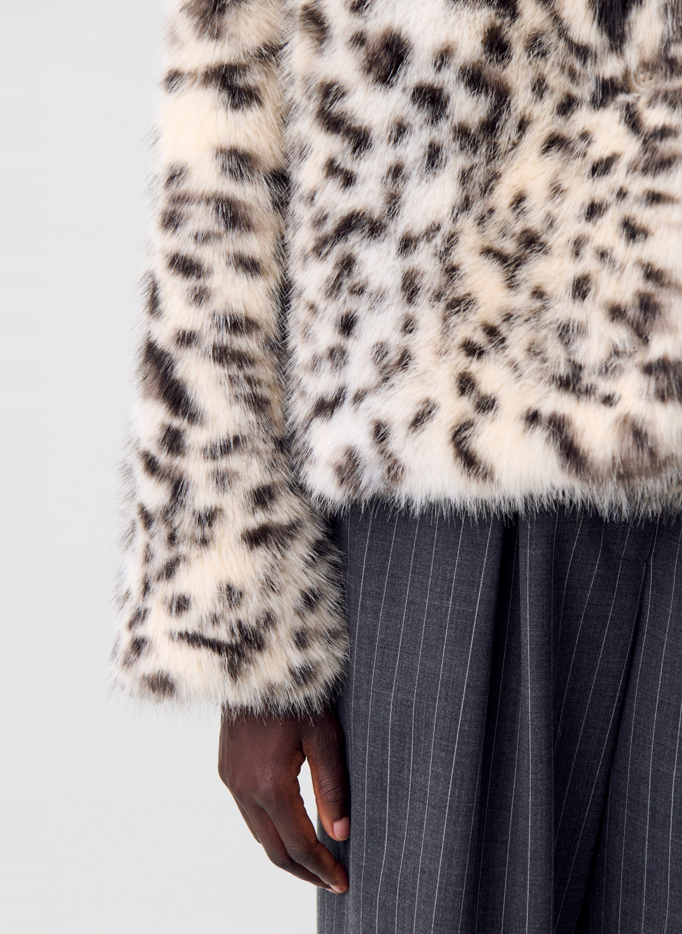 Manteau imprimé en fausse fourrure flavia CLAUDIE PIERLOT Multicolore