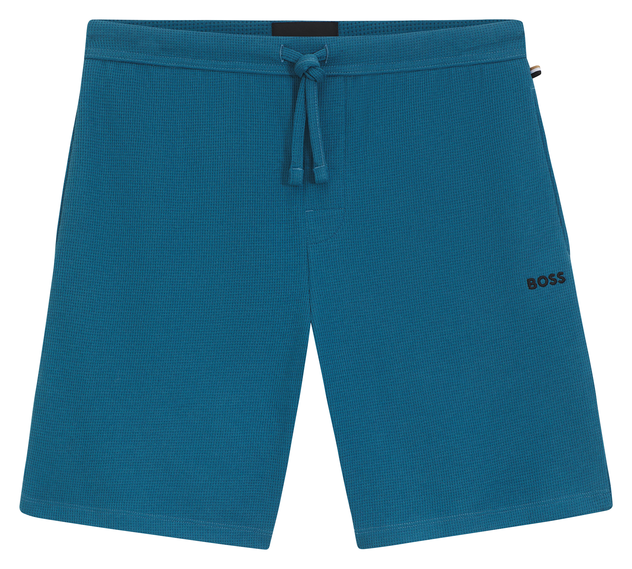 Short droit gaufré à logo brodé BOSS Bleu
