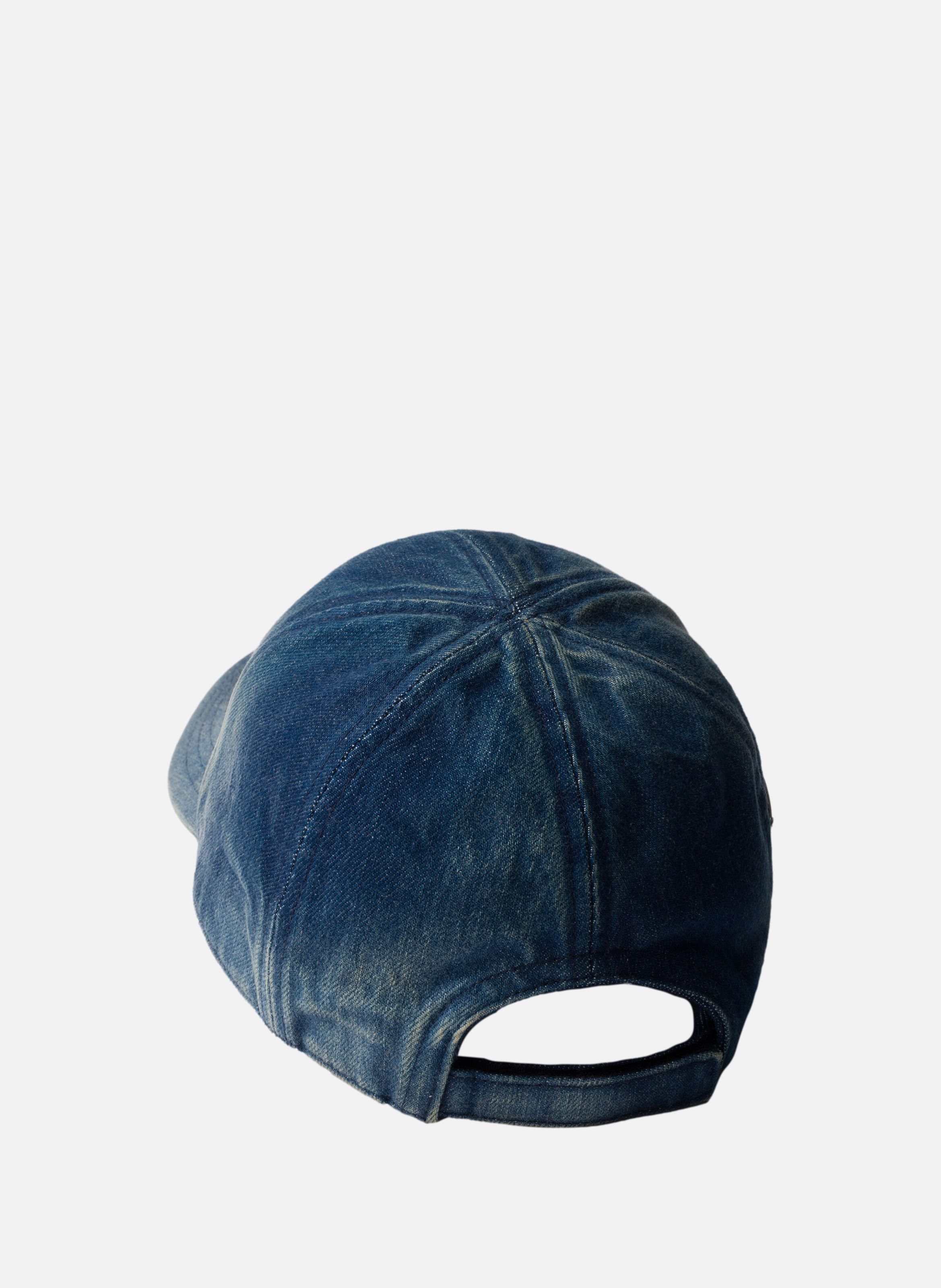 Casquette de baseball en denim PRADA Bleu