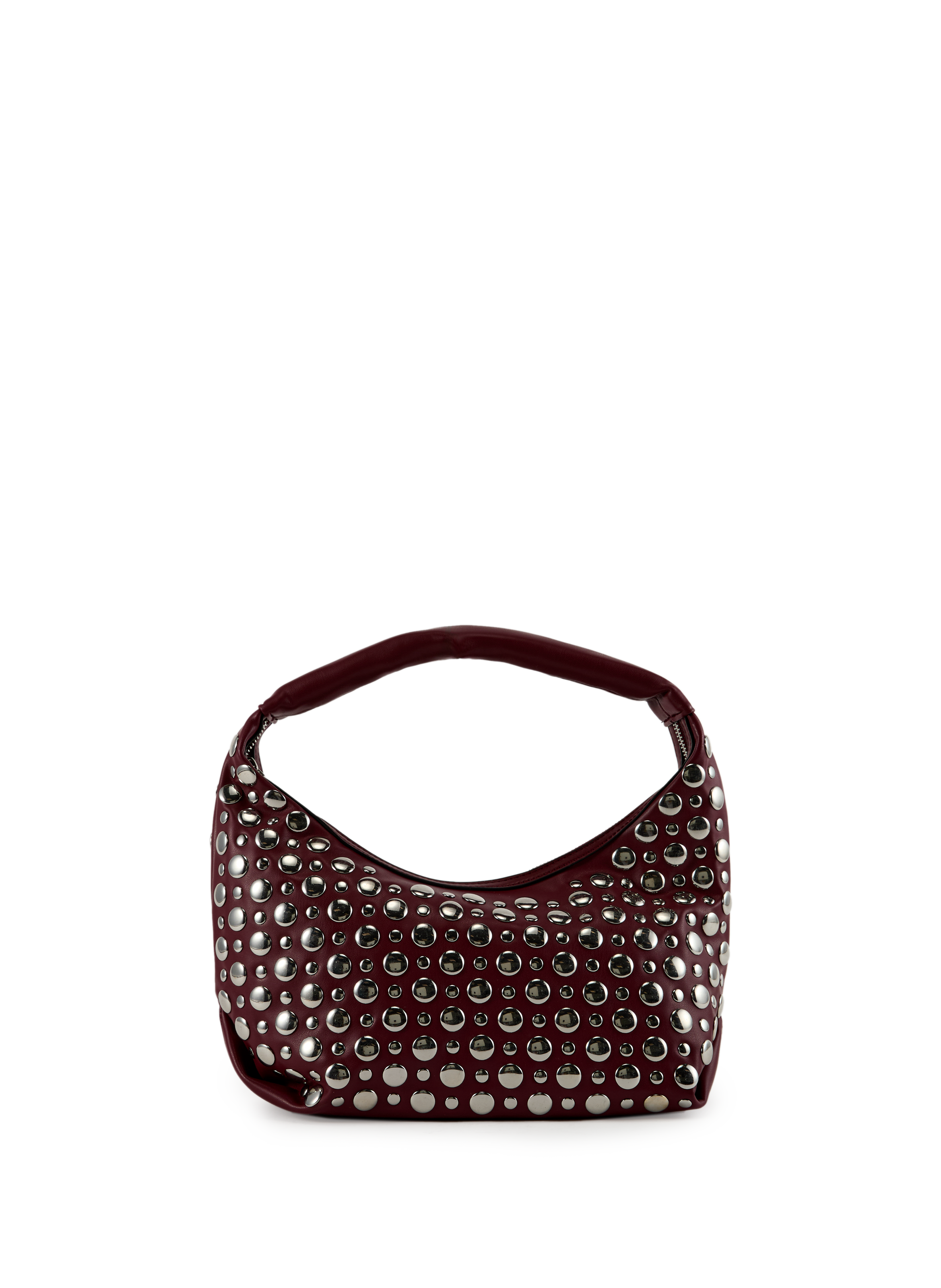 TOPSHOP Zippered shoulder bag Red