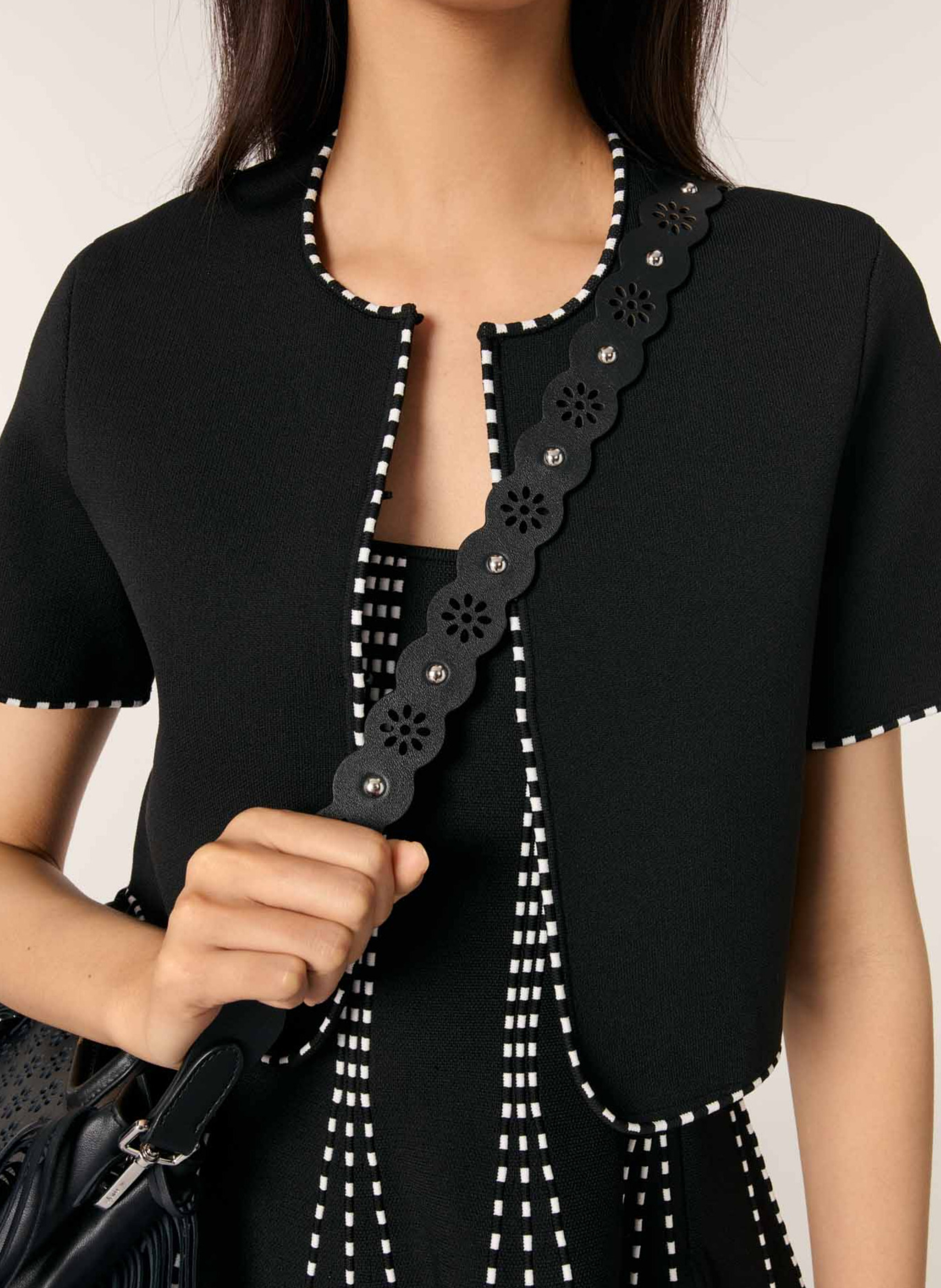 Cardigan col rond MAJE Noir