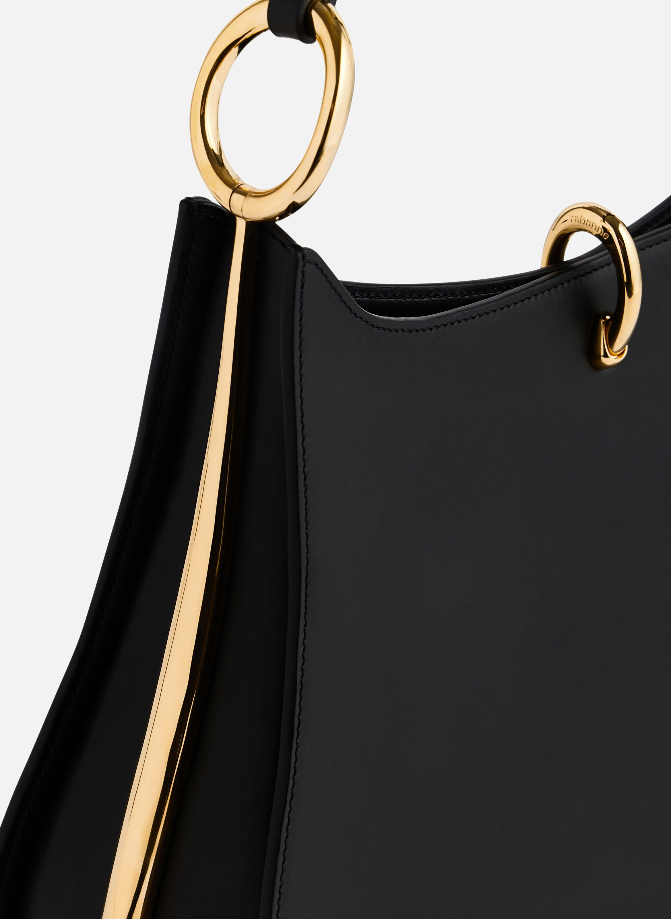 Sac ring grande taille en cuir RABANNE Noir