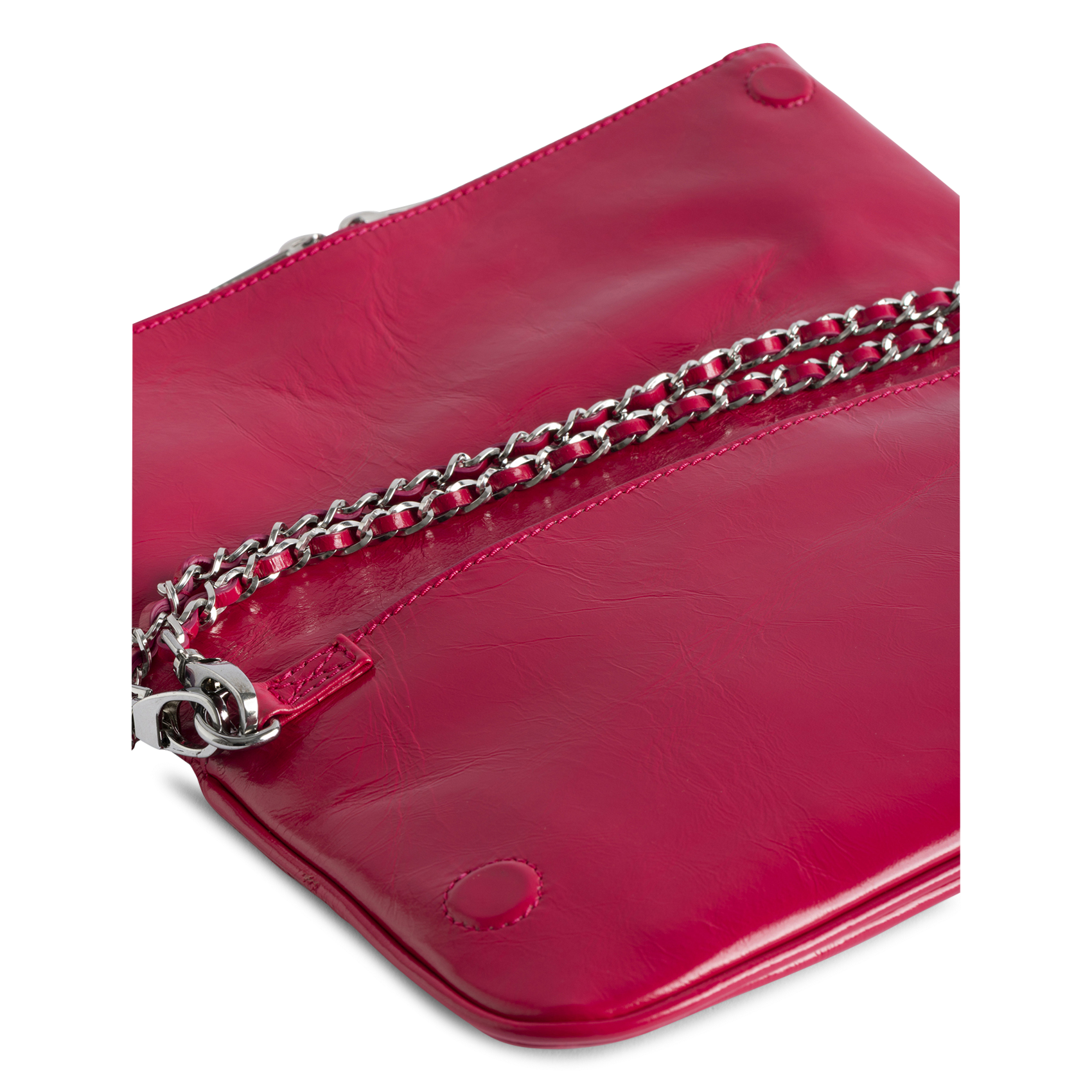 Pochette en cuir rock ZADIG&VOLTAIRE Rose