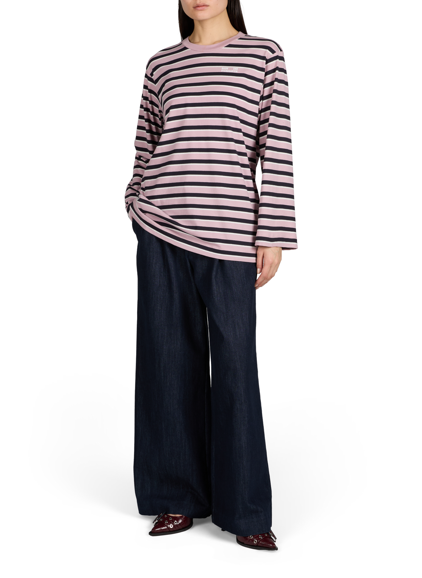 T-shirt manches longues à rayures  BAUM UND PFERDGARTEN Multicolore