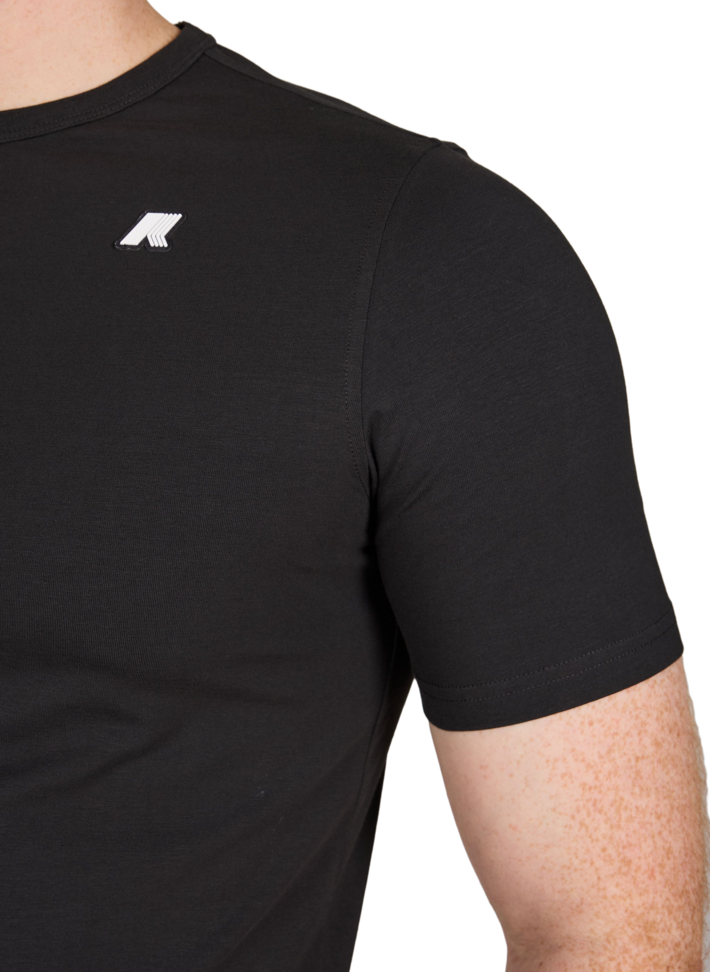 T-shirt en jersey de coton mélangé K-WAY Noir