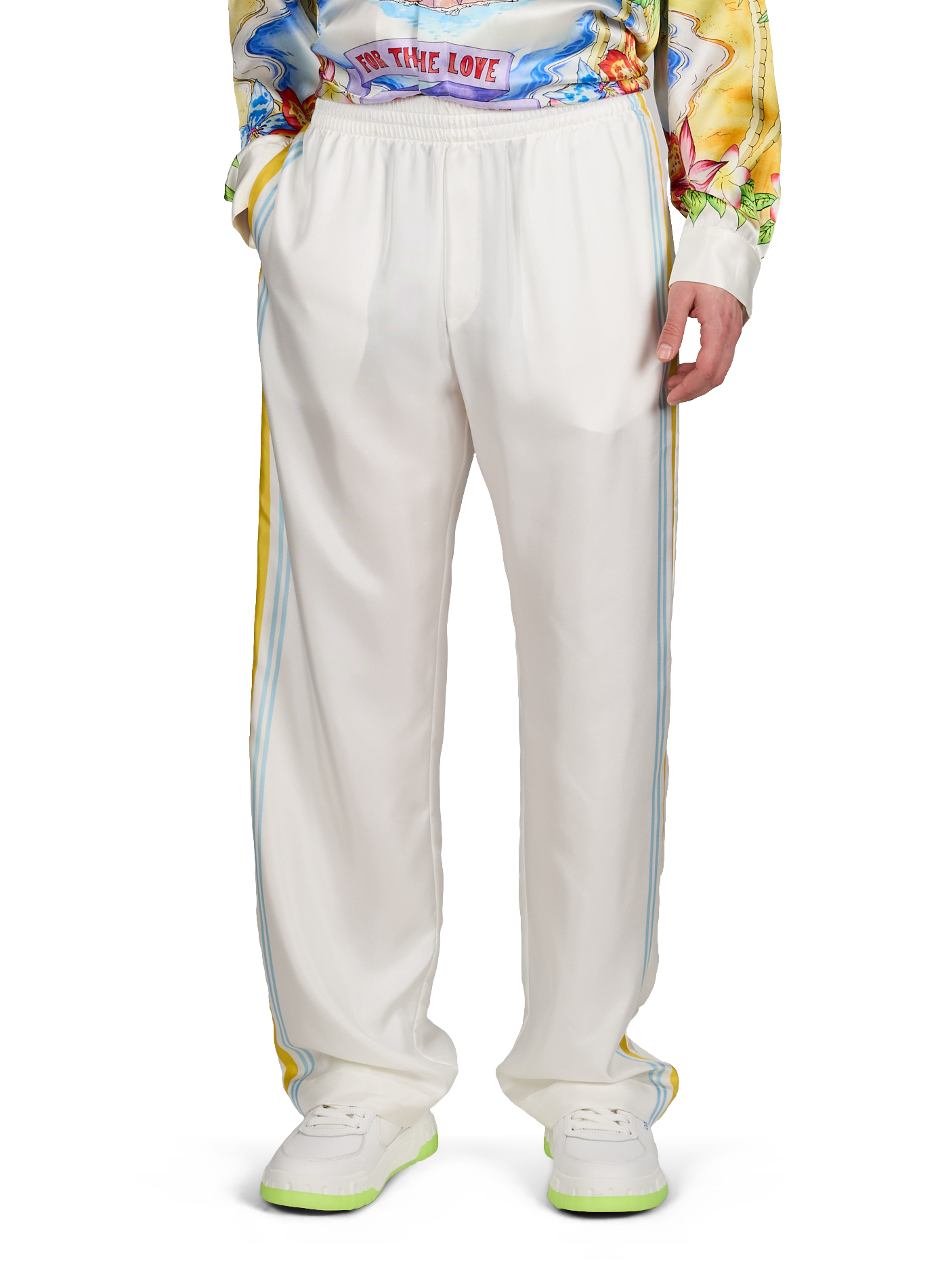 Pantalon fluide en soie CASABLANCA PARIS Multicolore