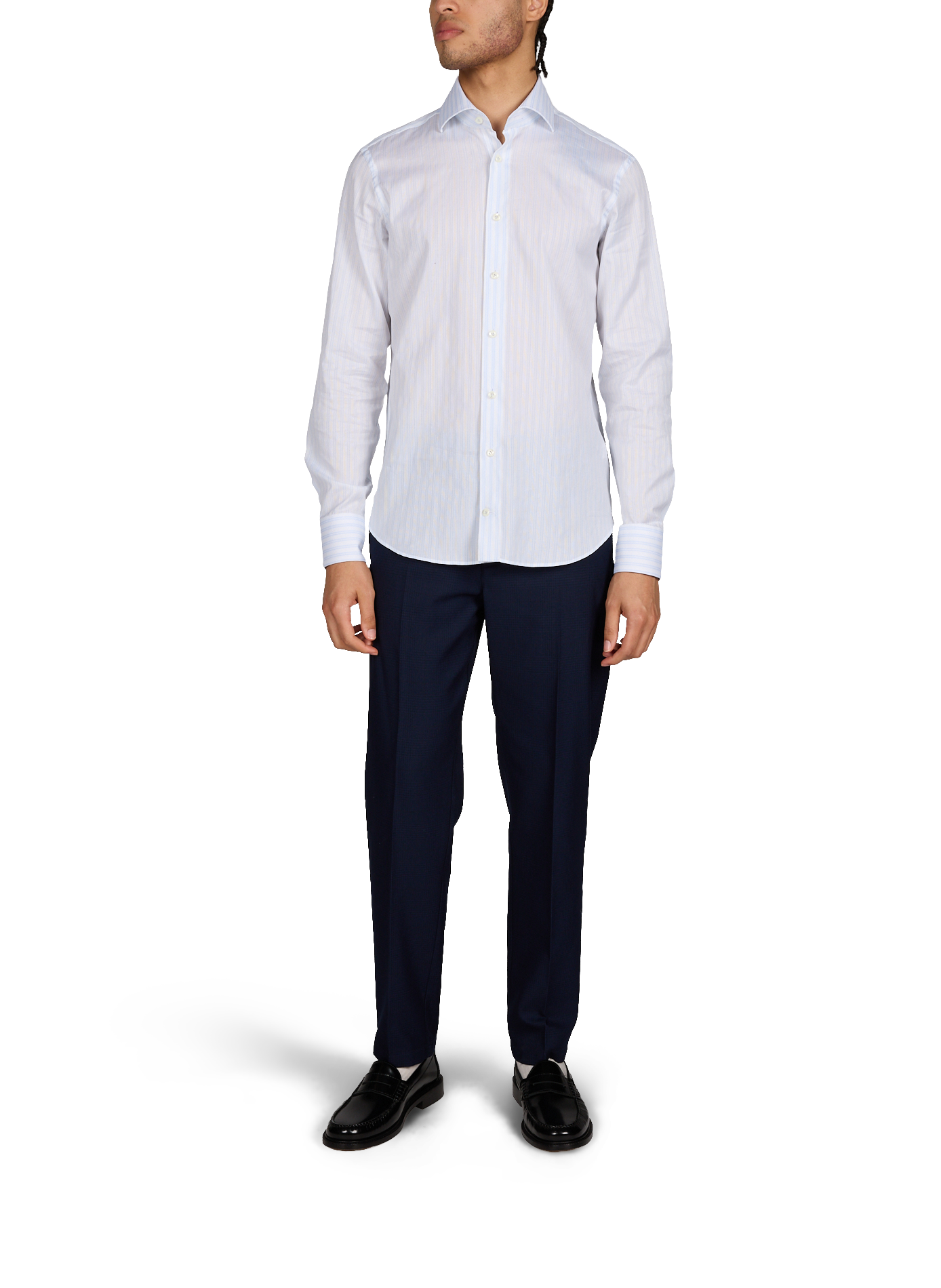 Tweed trousers LES DEUX Blue