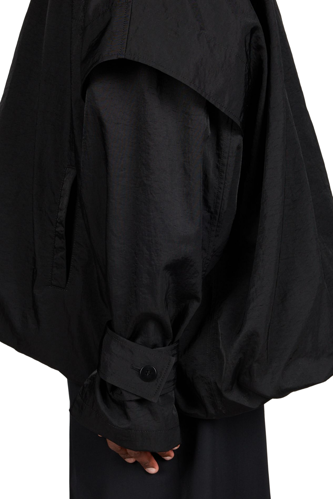 Oversized jacket with classic collar SEAN SUEN Black