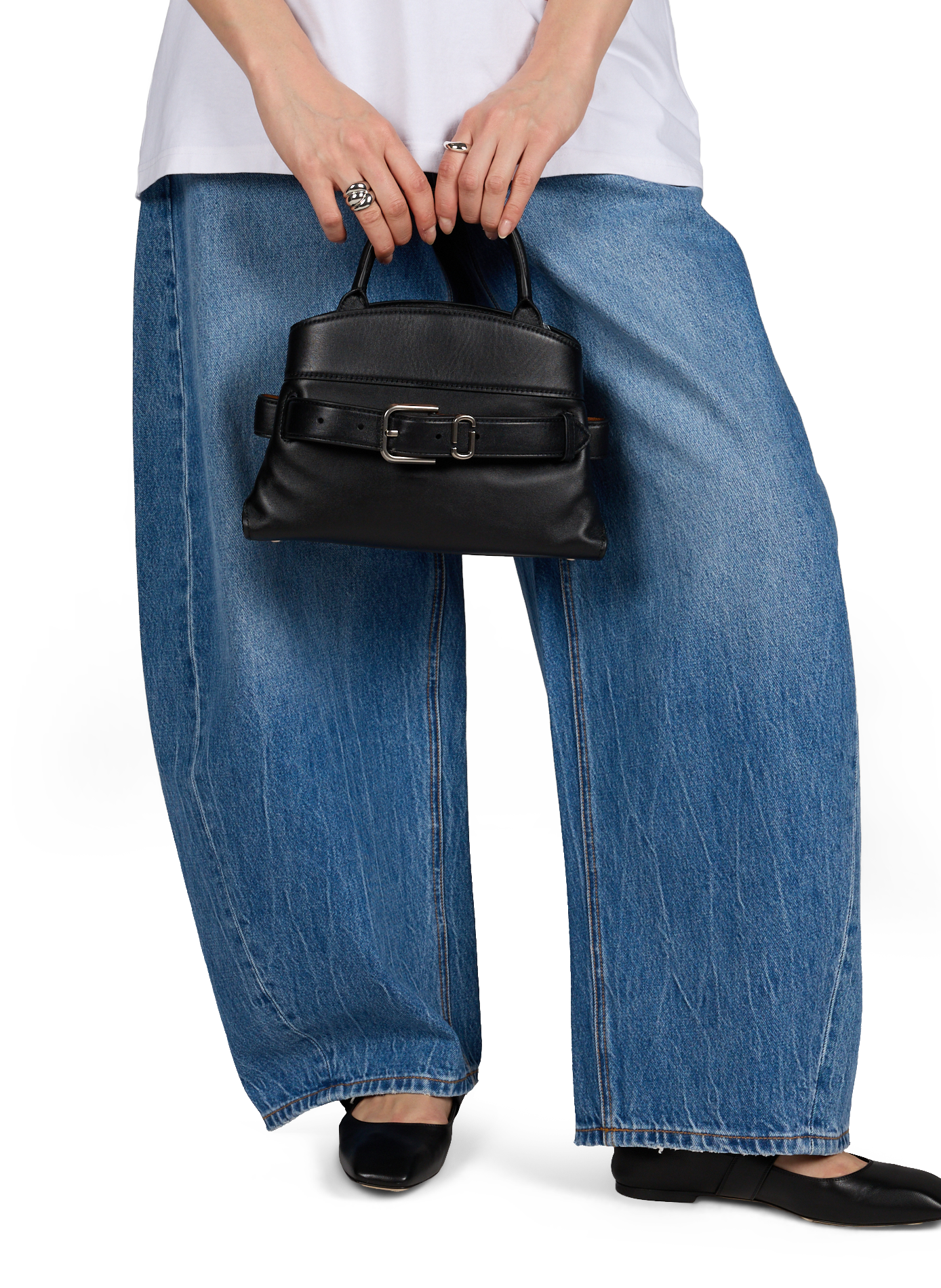 Dakota Small Satchel Leather Handbag MARC JACOBS Black