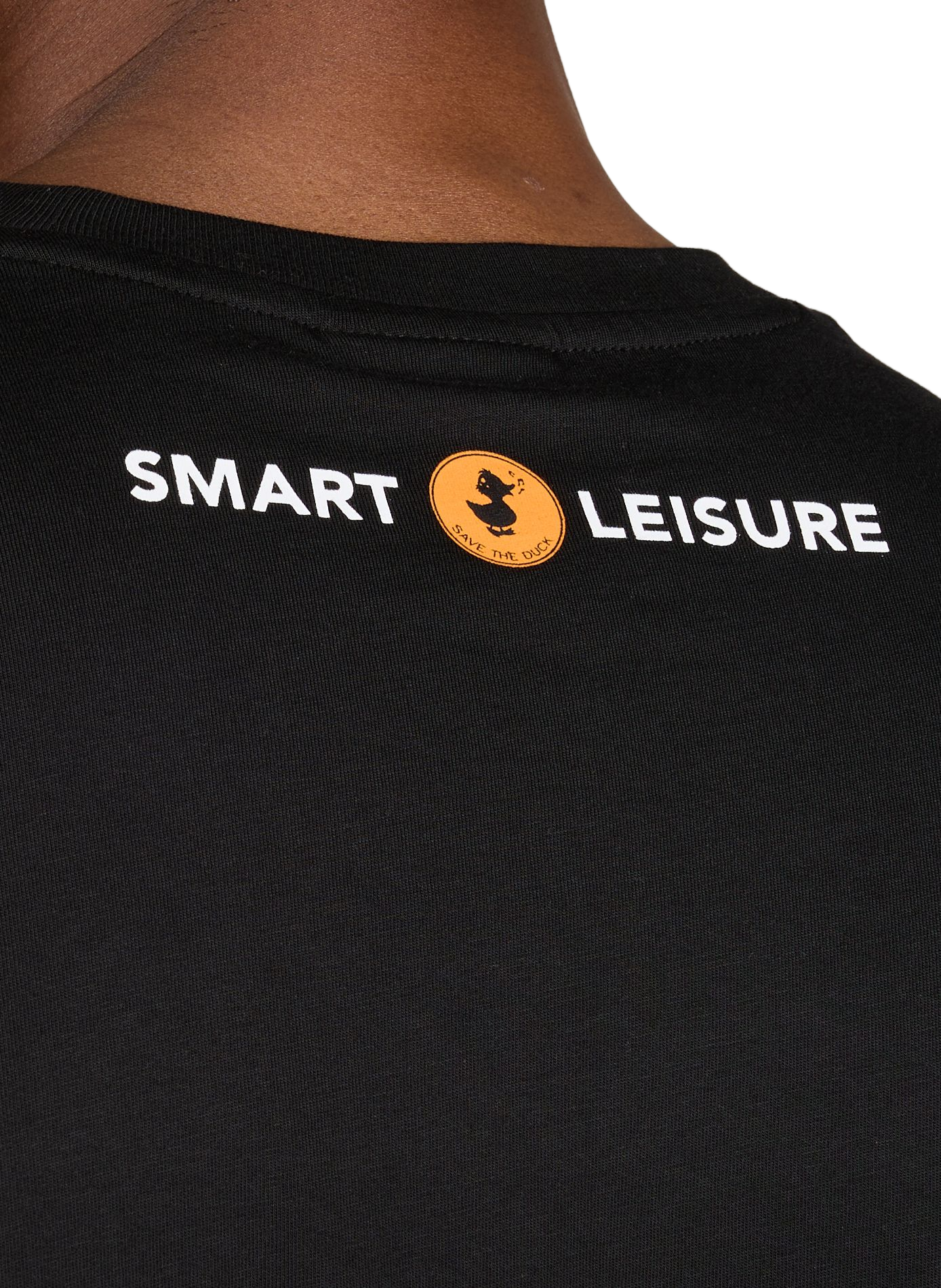 Tee-shirt droit col rond en coton SAVE THE DUCK Noir