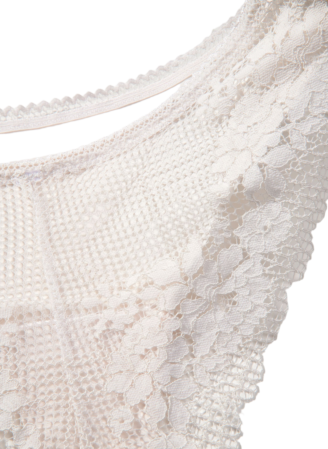 Lace culottes with scalloped edges PASSIONATA Beige