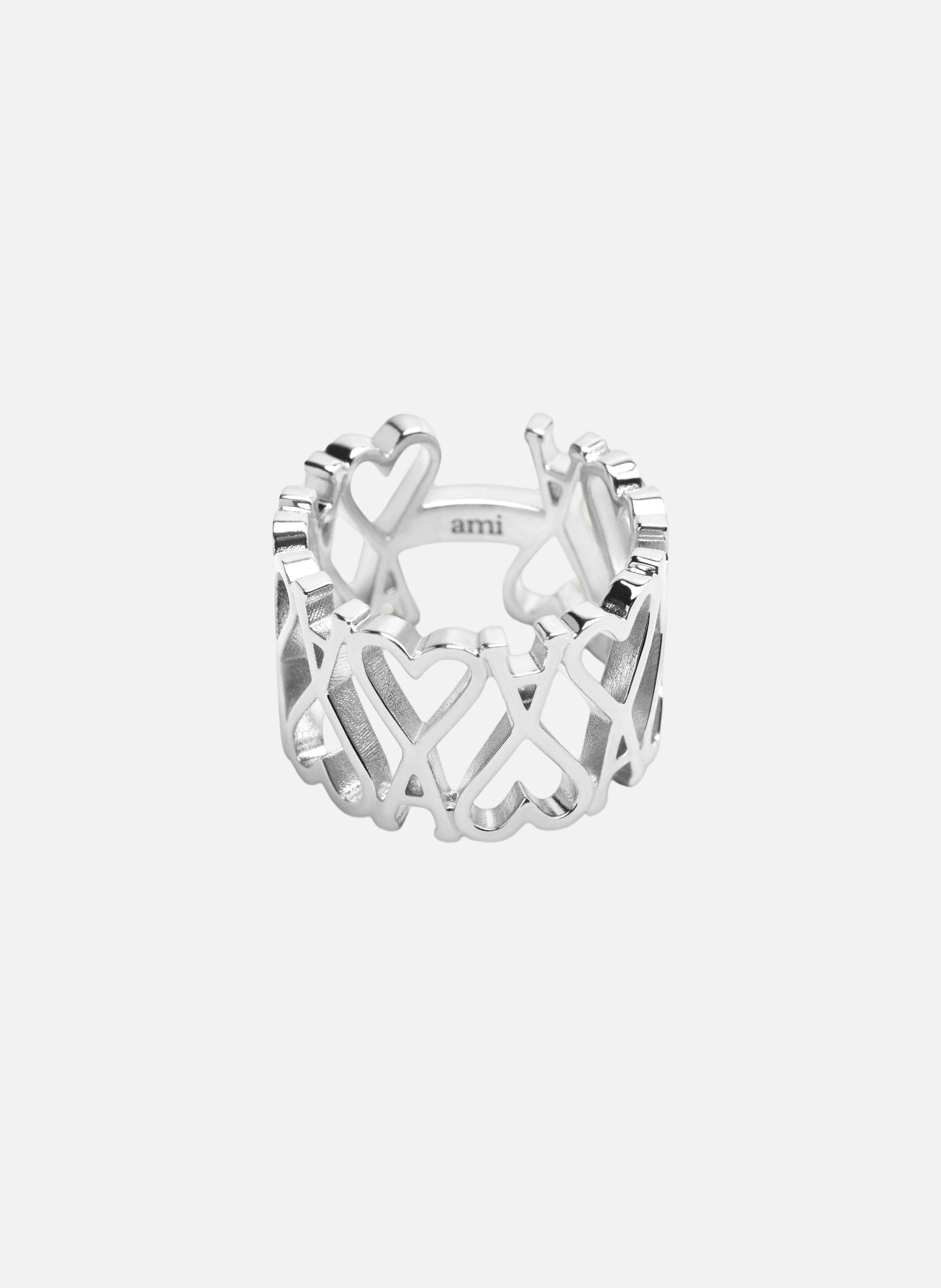 Bague ami de coeur unisexe AMI PARIS Gris