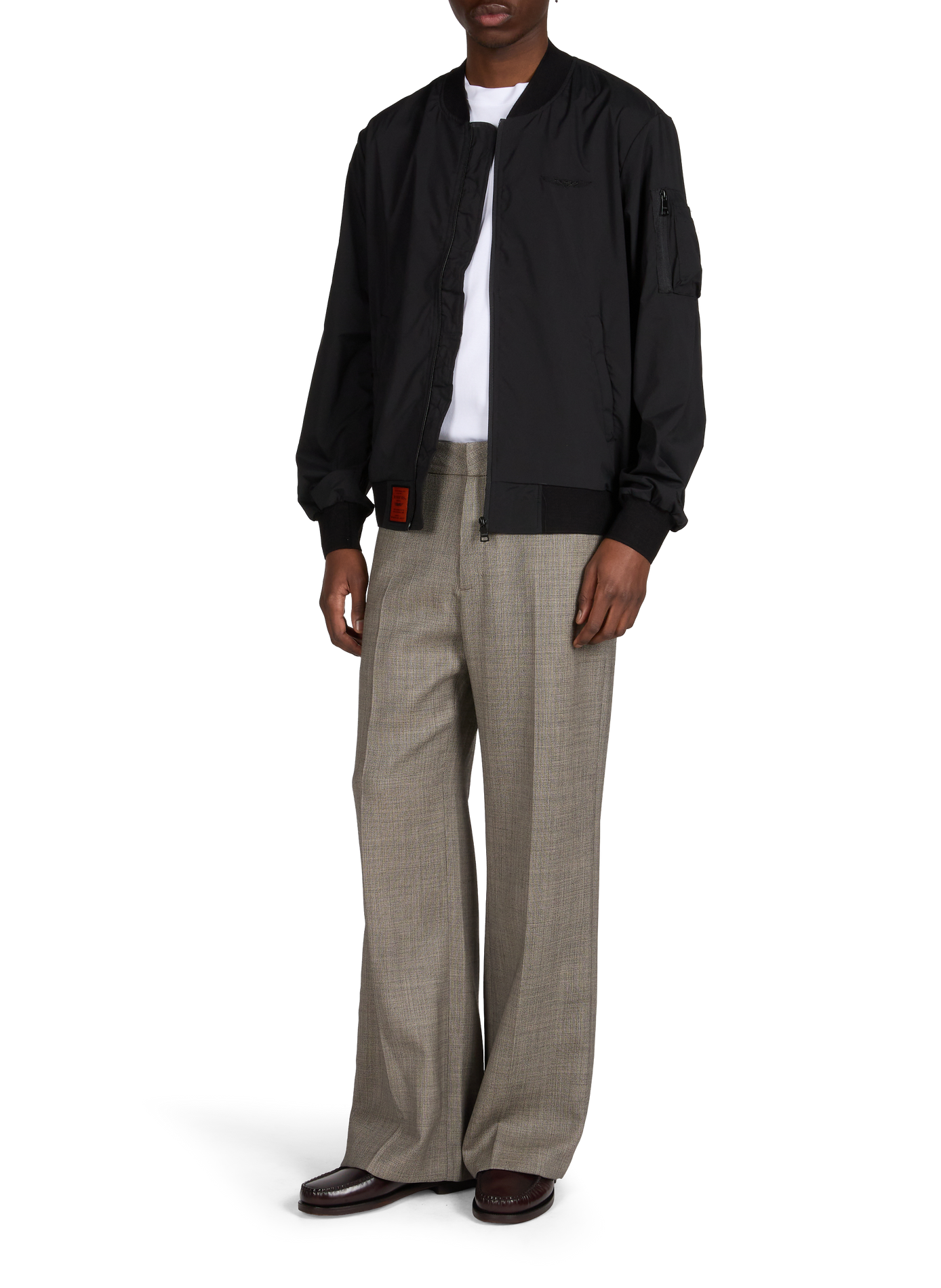 Zip-up logo bomber BOMBERS ORIGINAL Black