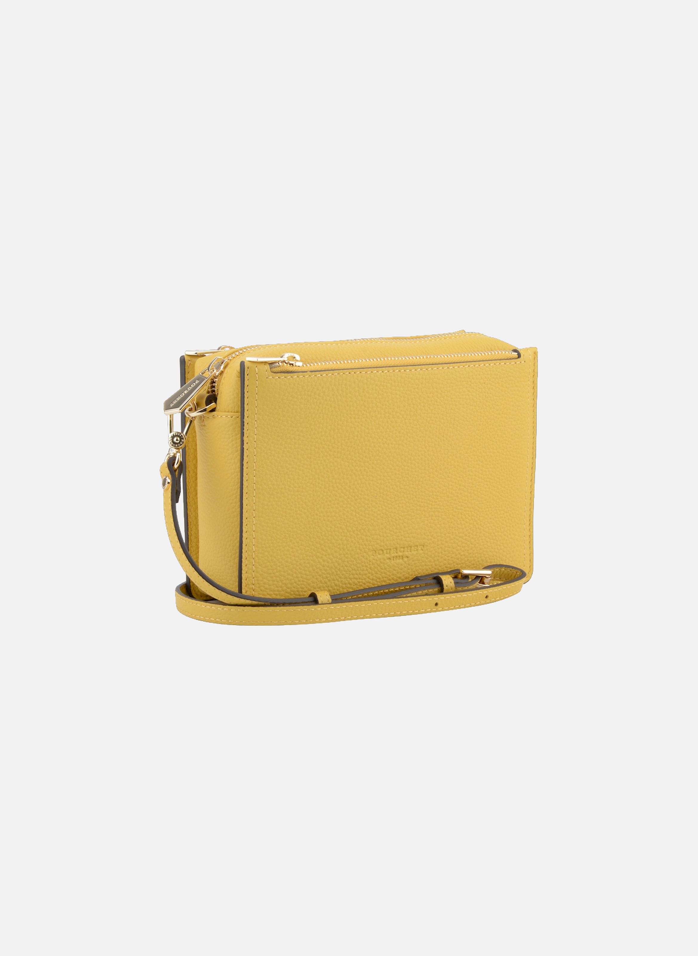 Alesia | sac trotteur gm en cuir de vachette POURCHET Jaune