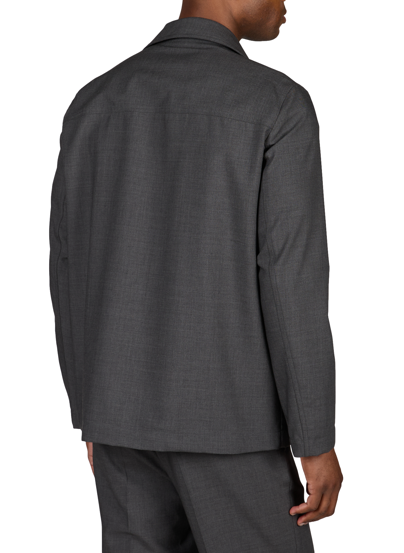 Wool virgin Cuban collar jacket LAFAURIE Grey
