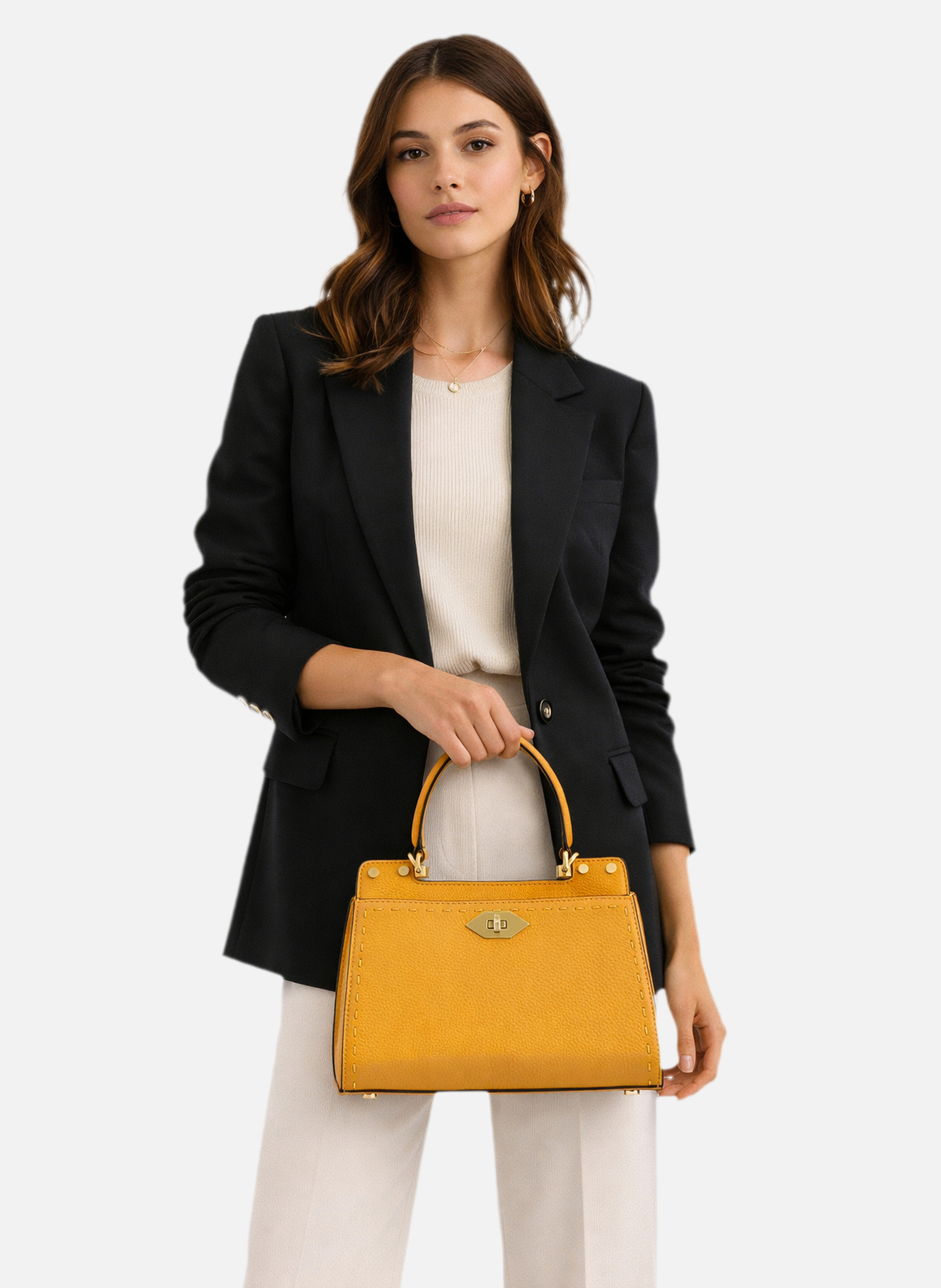 Trianon | sac à main | Jaune POURCHET Femme