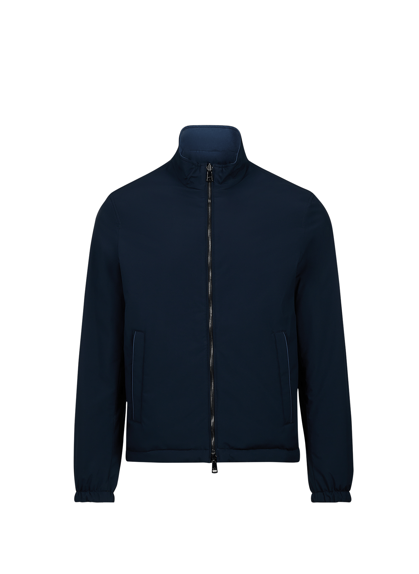 Gerade geschnittene Jacke mit Stehkragen und Reißverschluss. PAUL & SHARK Blau