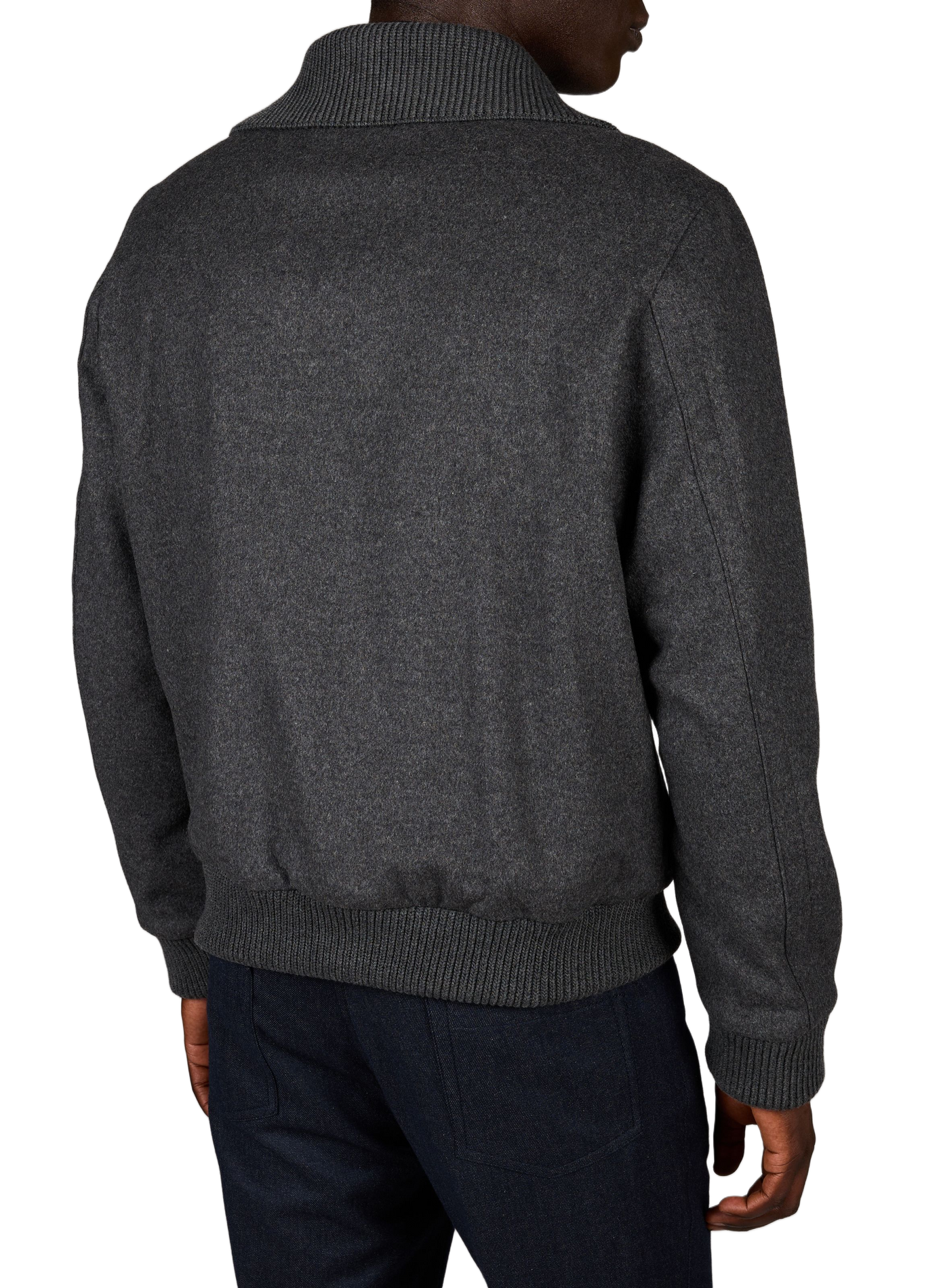 Blouson droit en laine mélangée CORNELIANI Gris