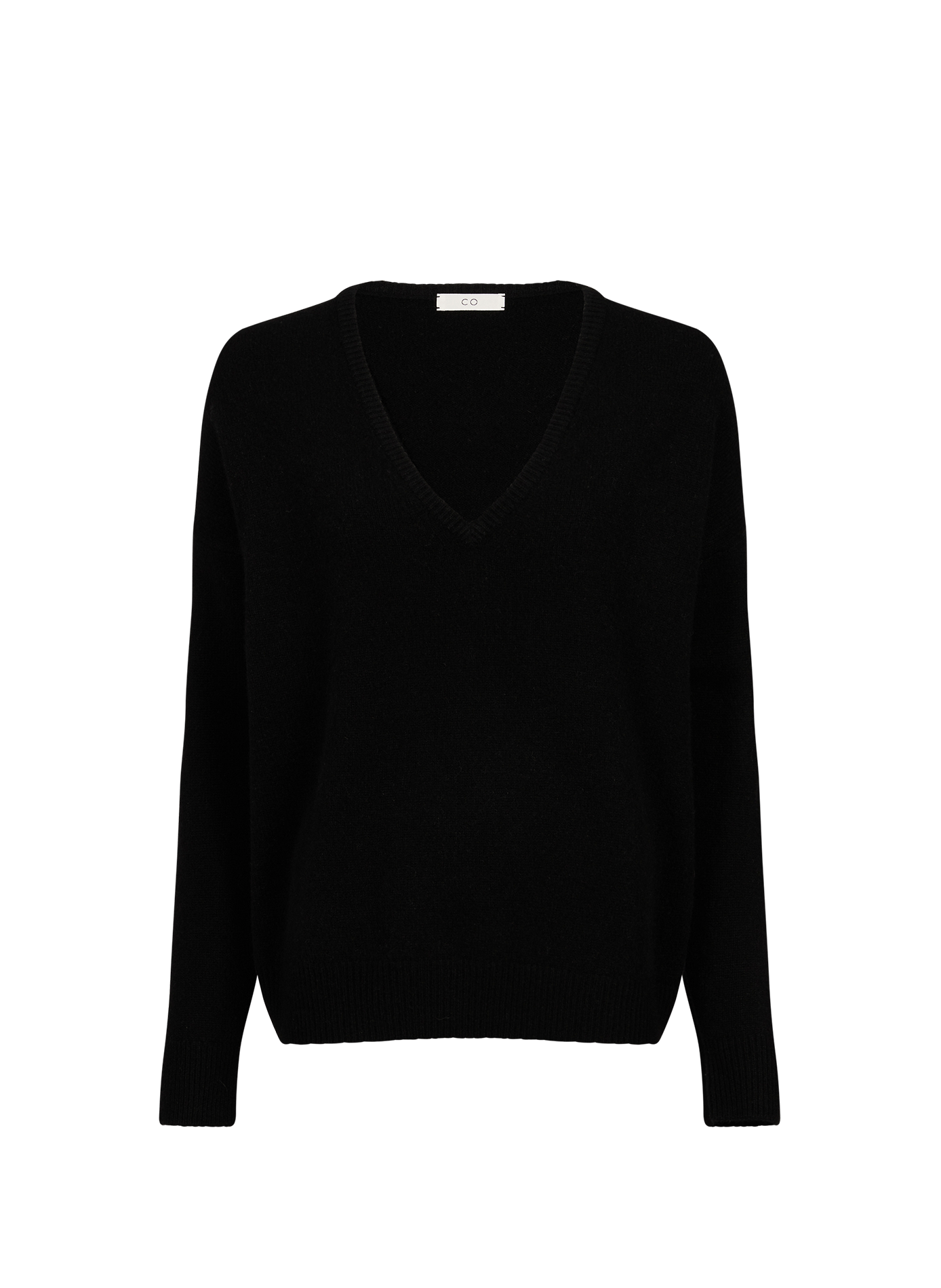  Cashmere V-neck jumper CO Black