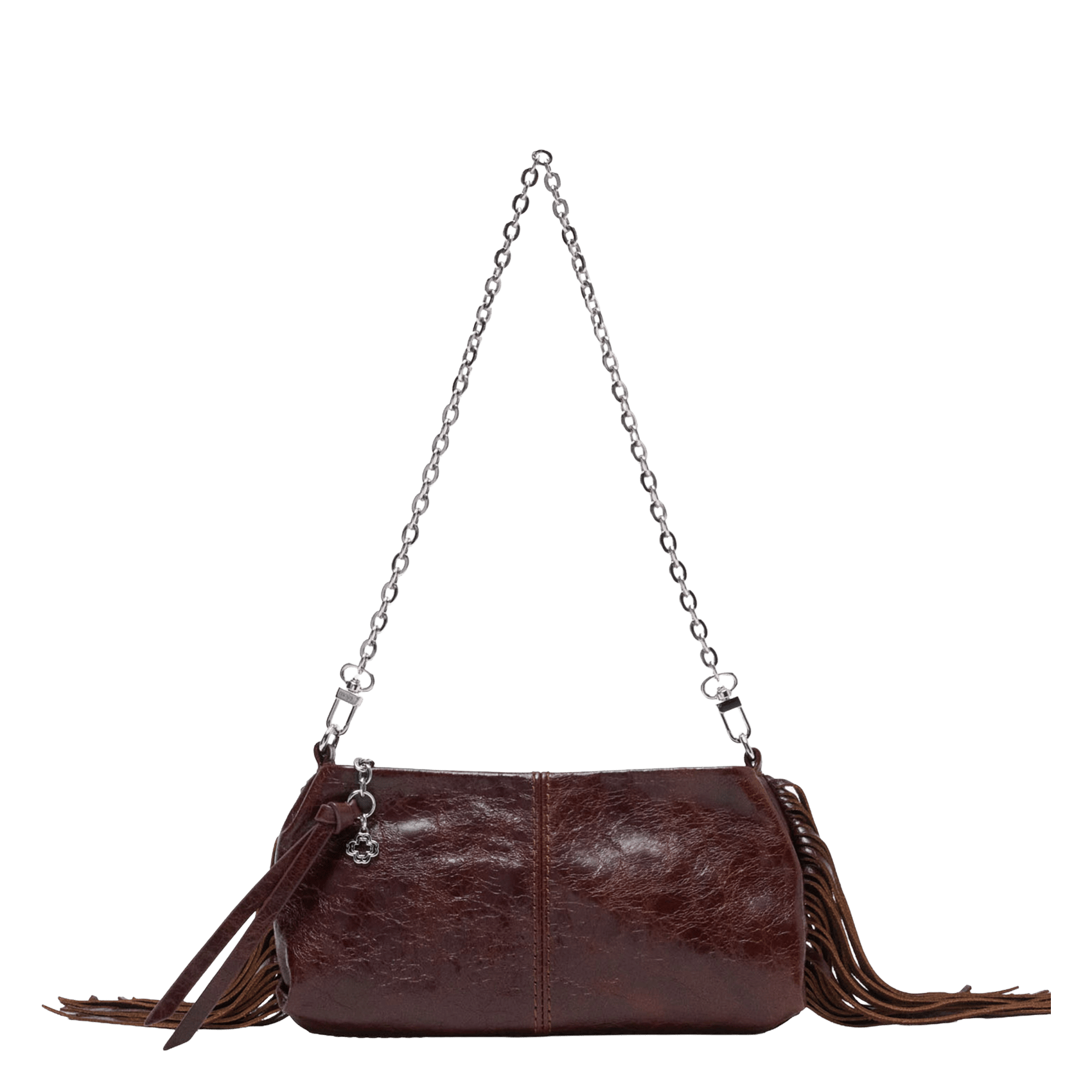 Pochette en cuir miss m pouch MAJE Marron