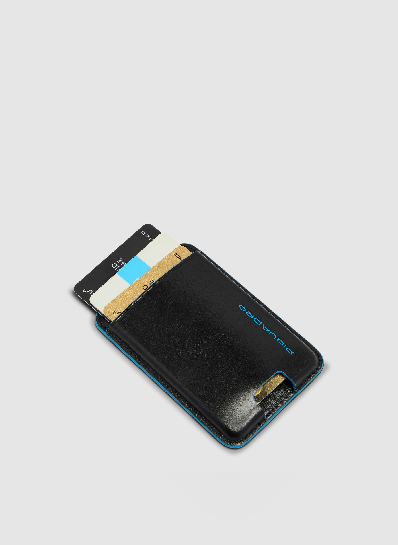 Porte-cartes de crédit magsafe® personnalisable PIQUADRO Noir