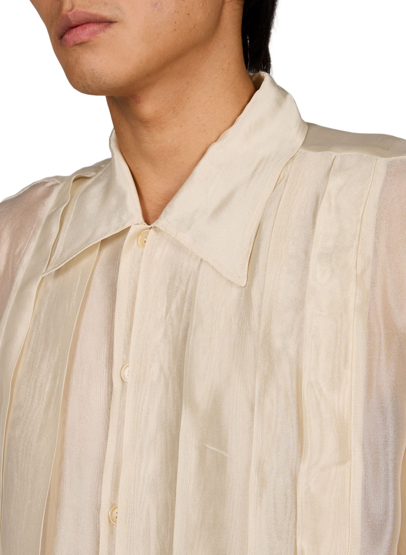 Pearl pleated straight shirt OUR LEGACY Beige