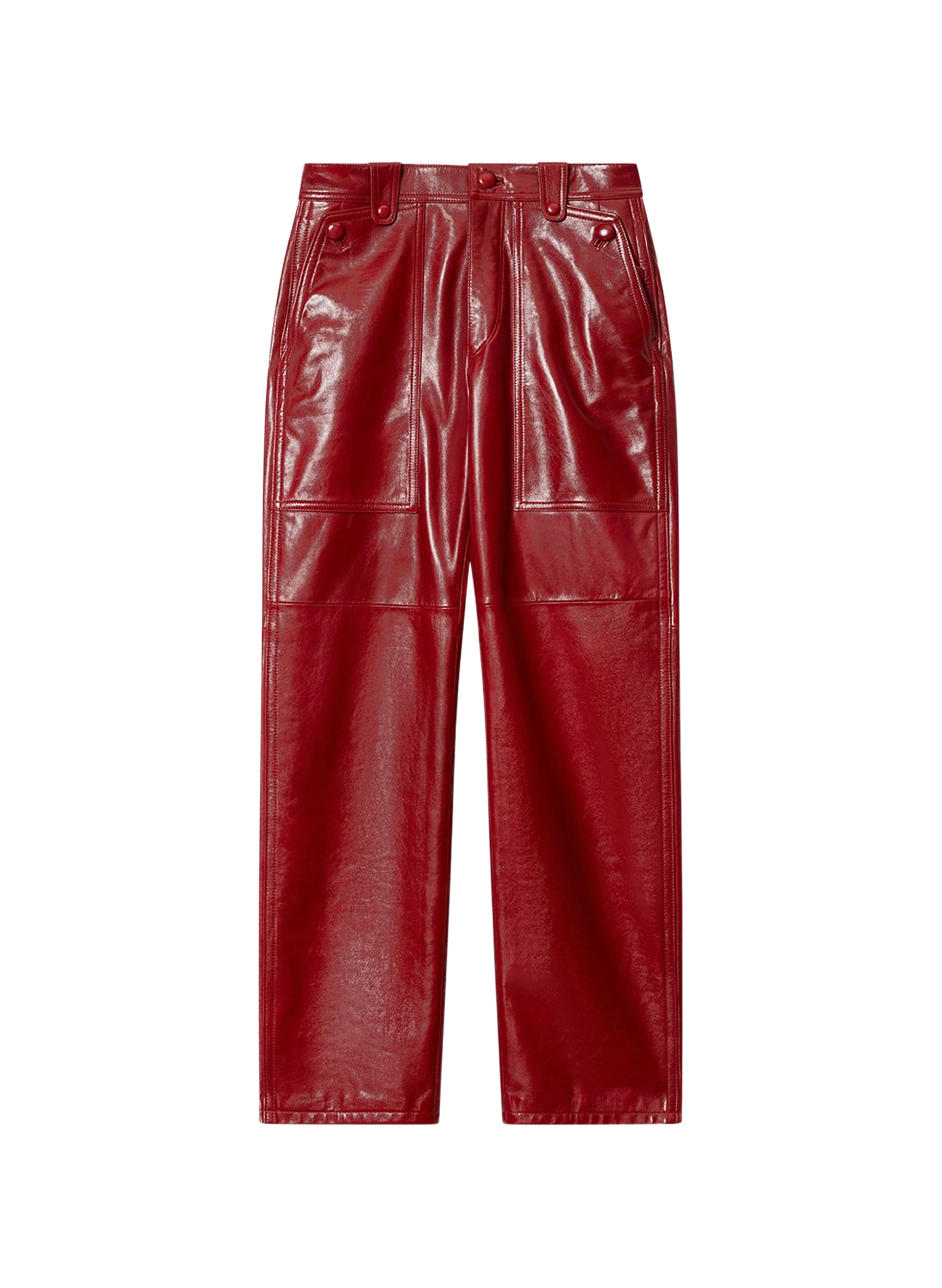Valka trousers in smooth leather ISABEL MARANT Red