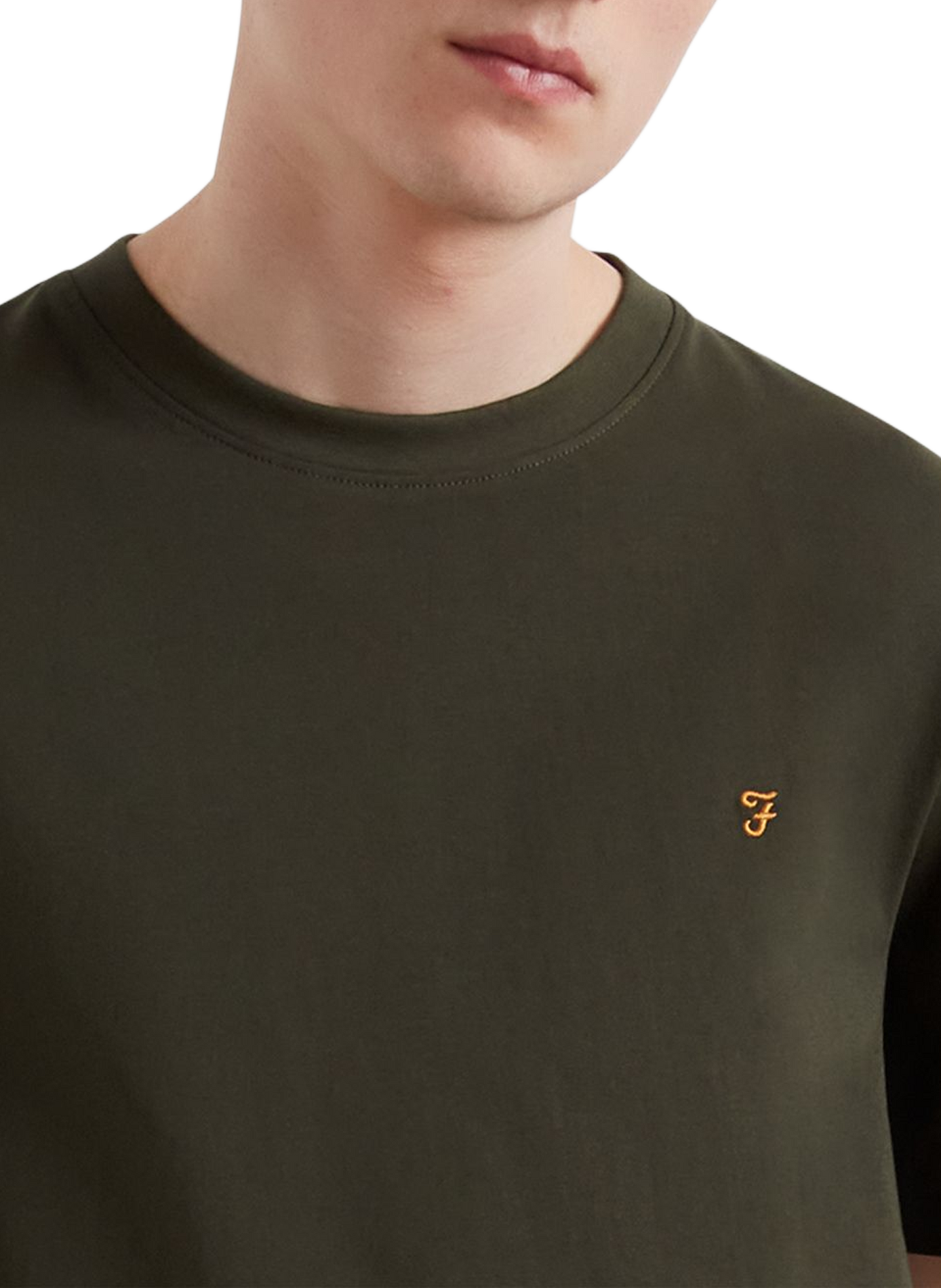 T-shirt droit à logo en coton  FARAH Green