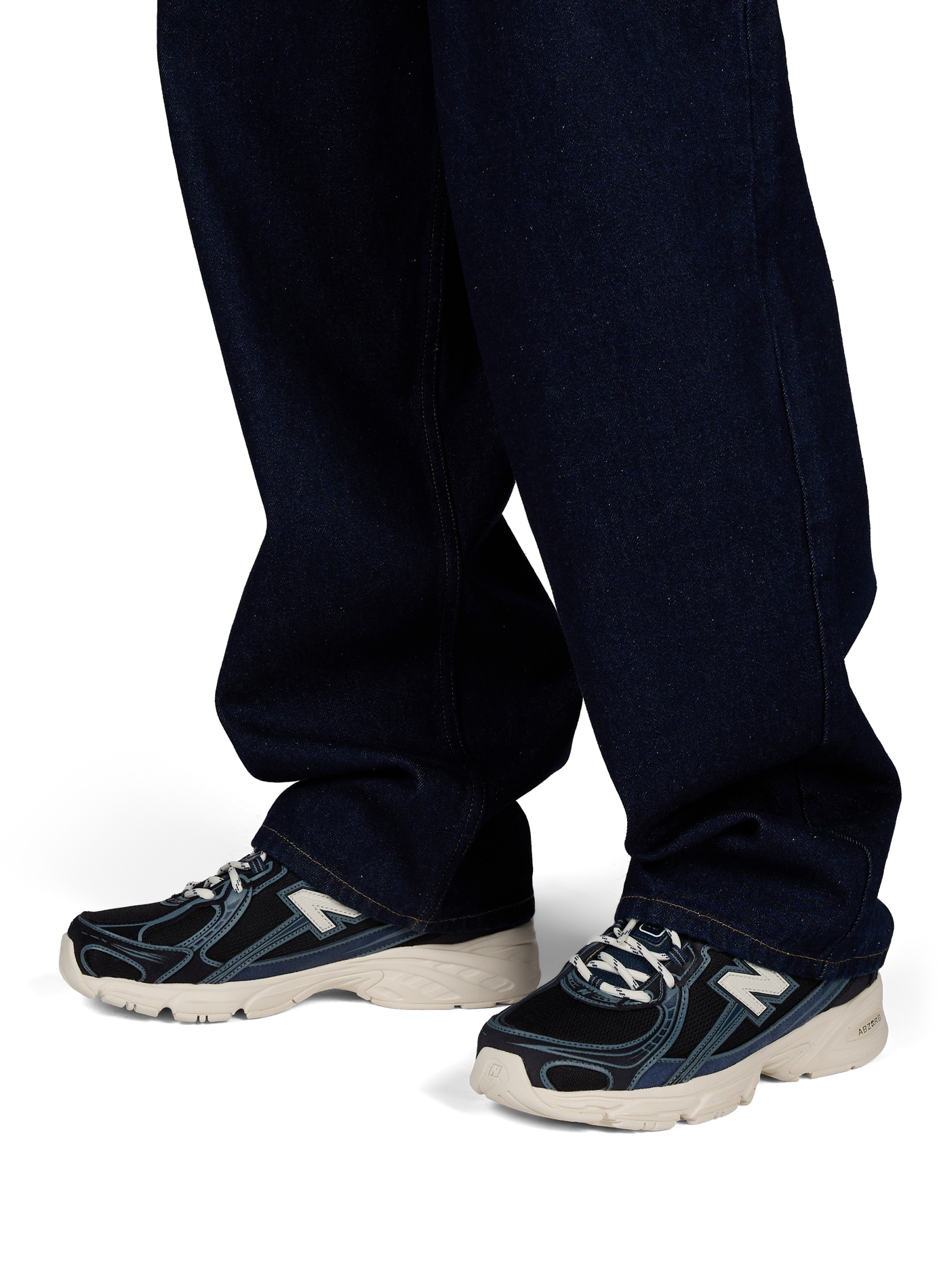 Low-top sneakers 740 in mixed leather NEW BALANCE Blue