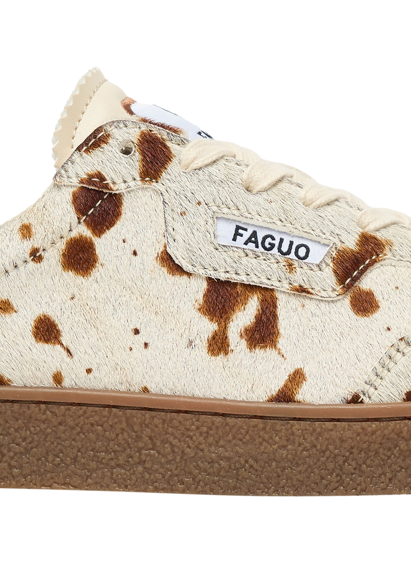 Lumbo cowhide leather sneakers FAGUO Beige
