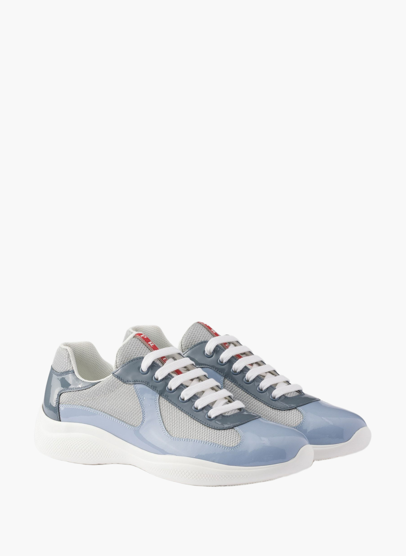 Sneakers prada america’s cup en cuir verni et tiss PRADA Bleu