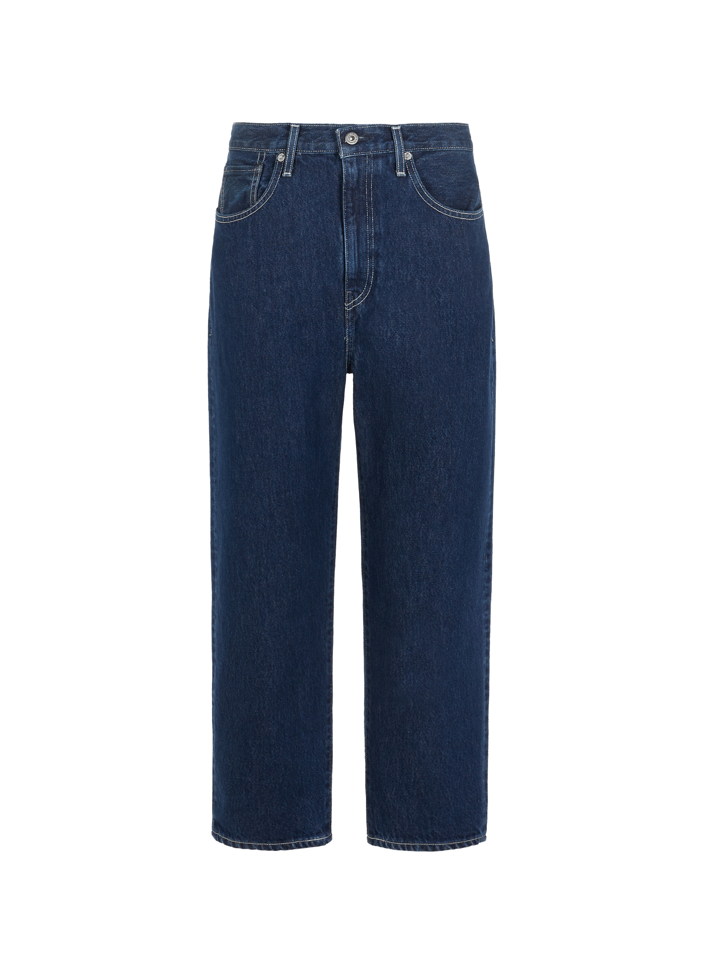 Jean Barrel crop en coton