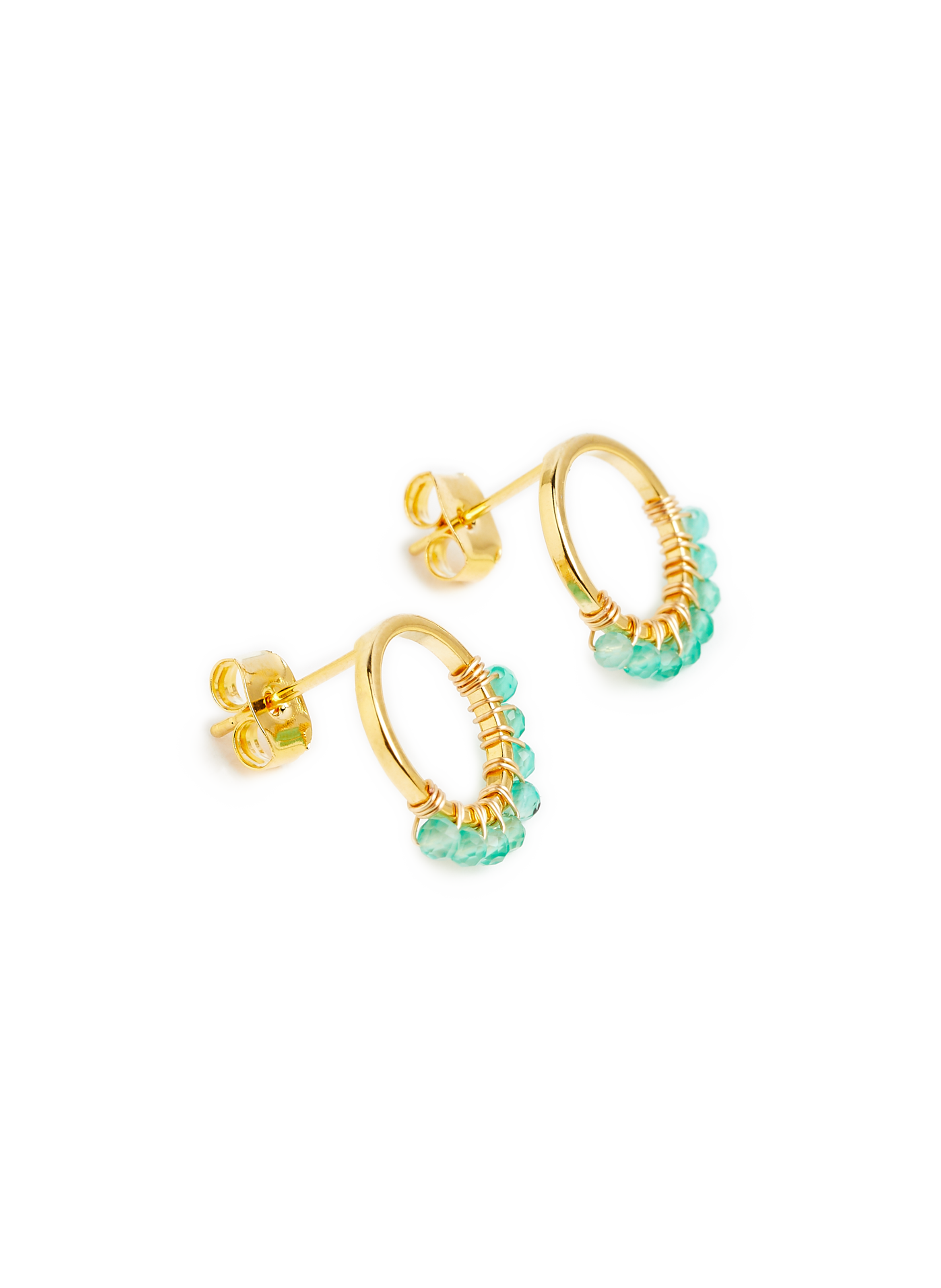 Boucles d'oreille ronde à perles Mina