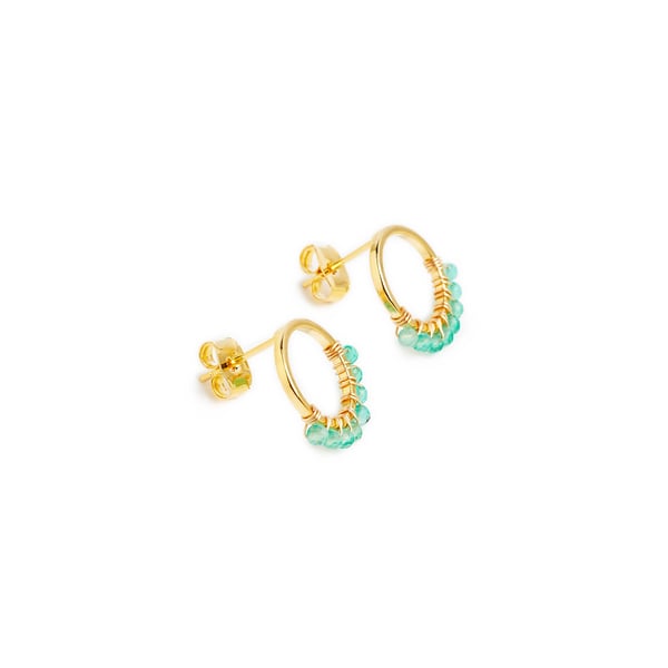 Boucles d'oreille ronde à perles Mina