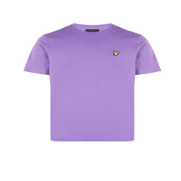 Lyle & Scott Patchwork-effect Cotton T-shirt In Purple