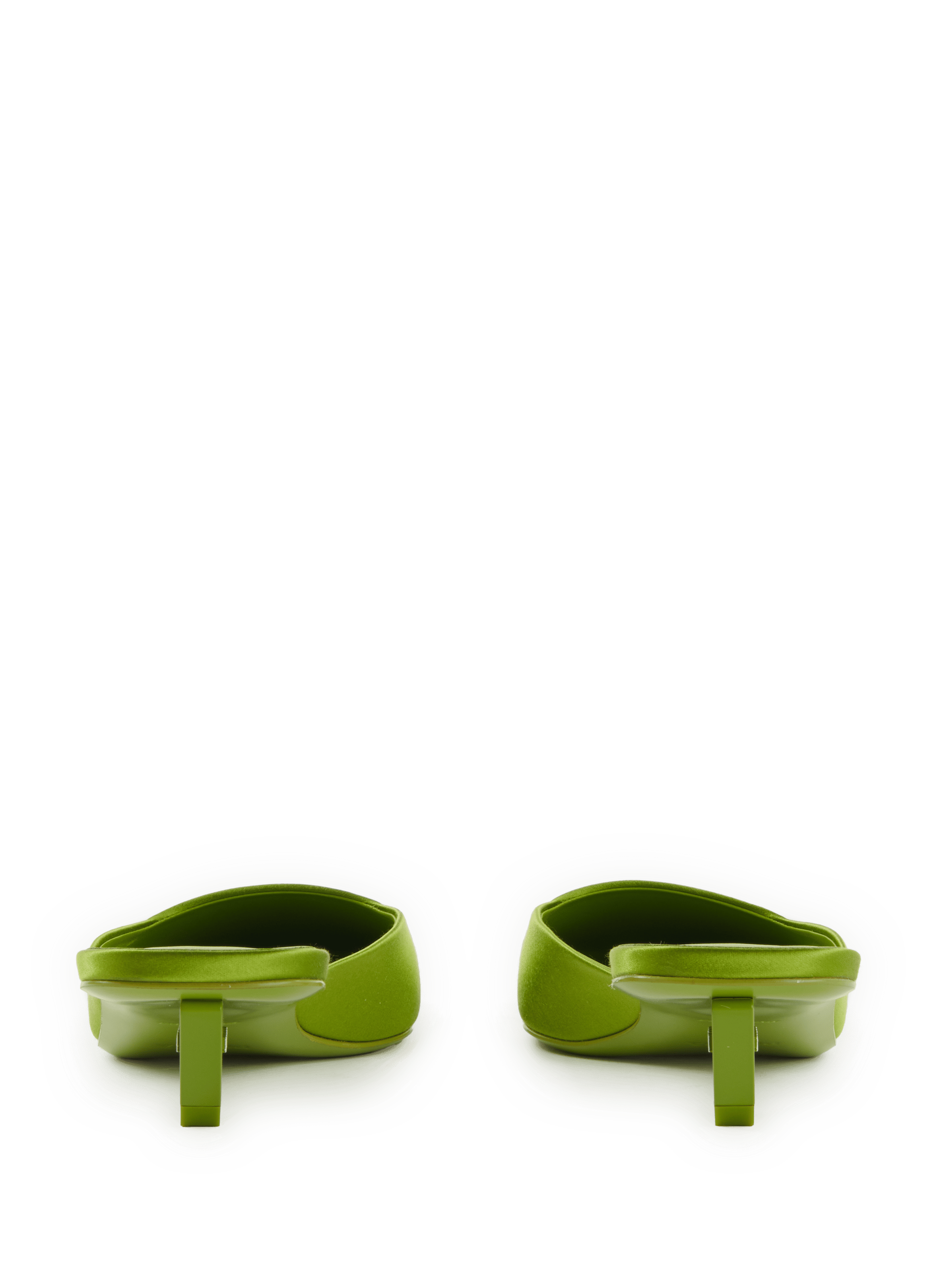 Satin heel mules PRADA Green
