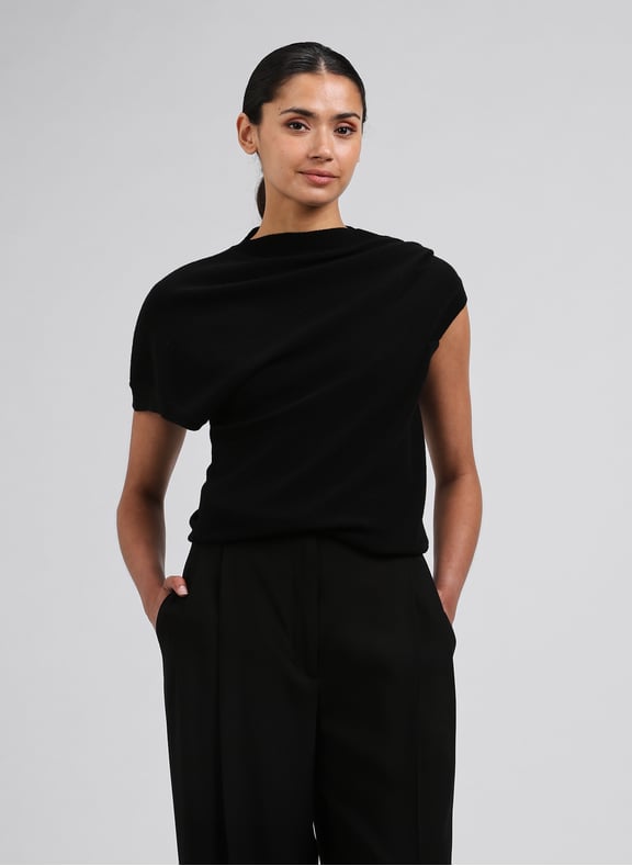 Pull asymétrique en laine et cachemire Blanc by ROHE FRAMES ROHE FRAMES Pull asymétrique en laine et cachemire Blanc
