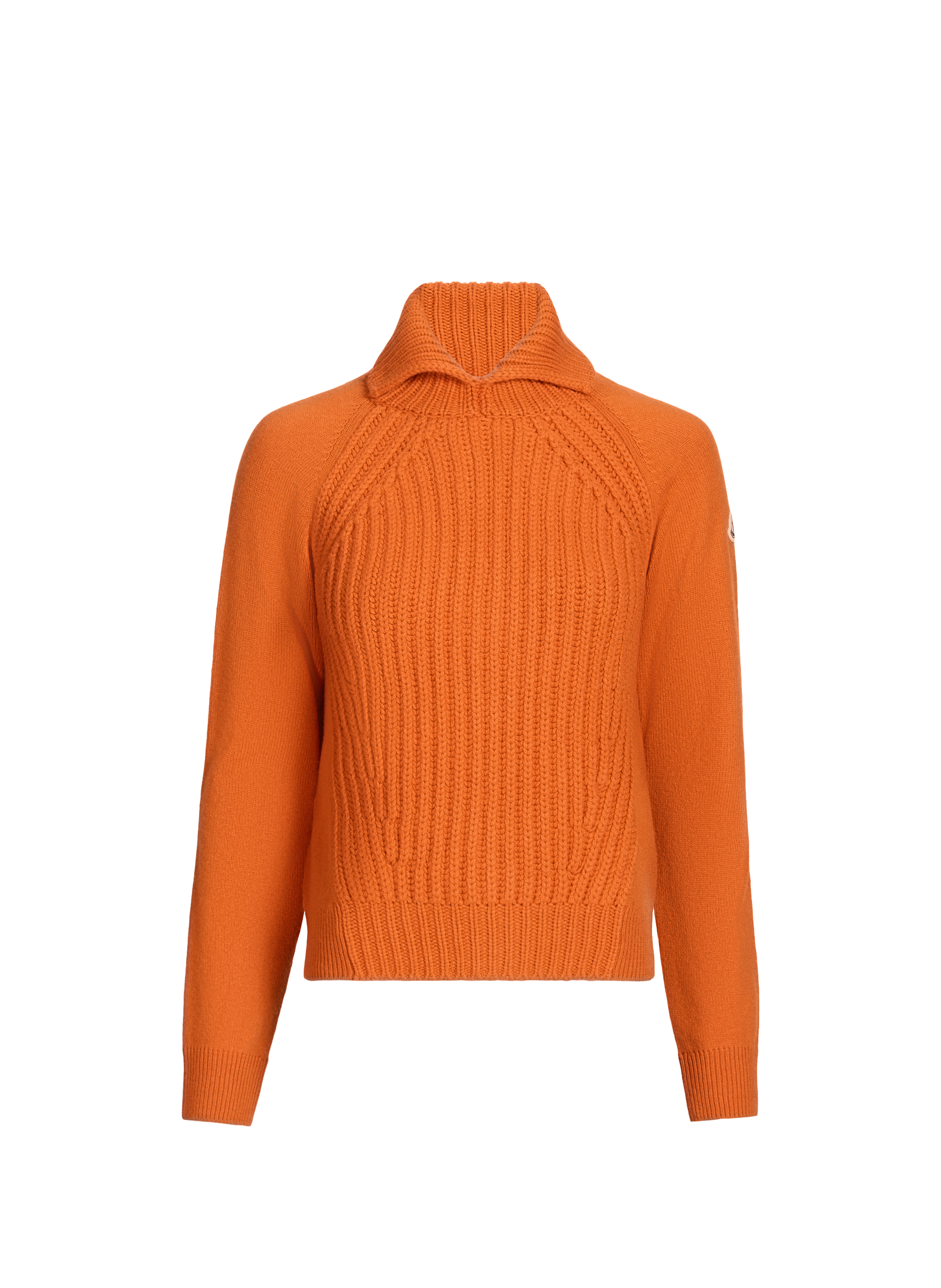 Pull à col montant en laine et cachemire MONCLER Orange