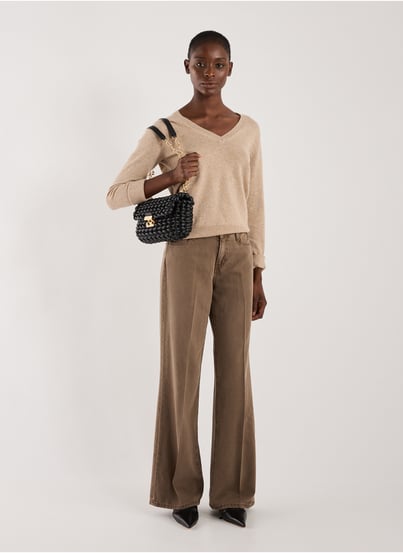 Sac à main texturé en cuir