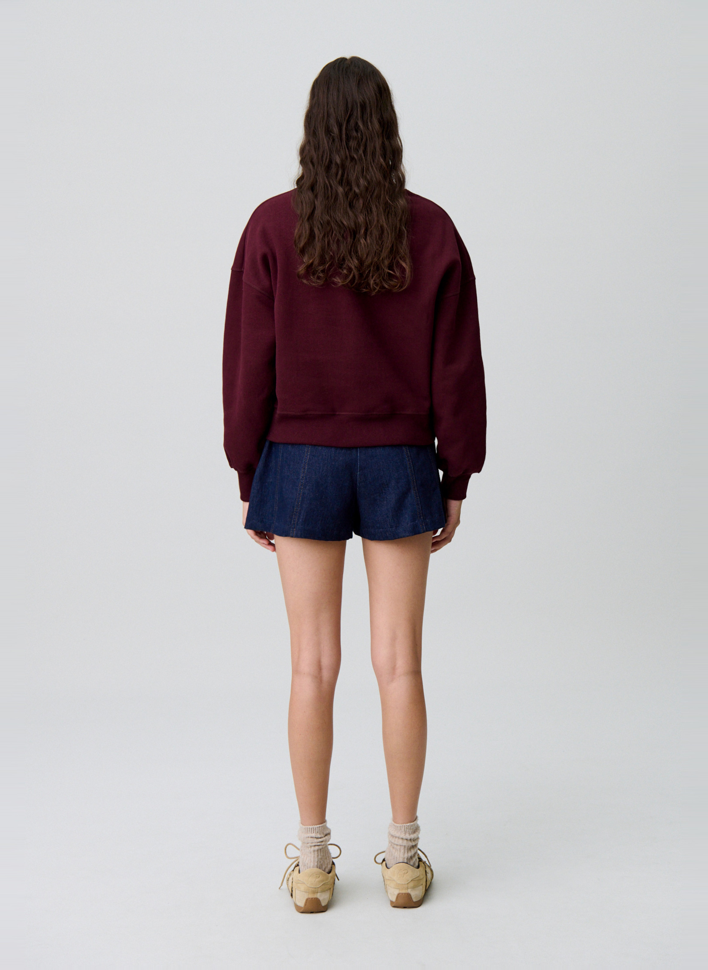 Sweat oversize en coton mélangé tifany CLAUDIE PIERLOT Rouge