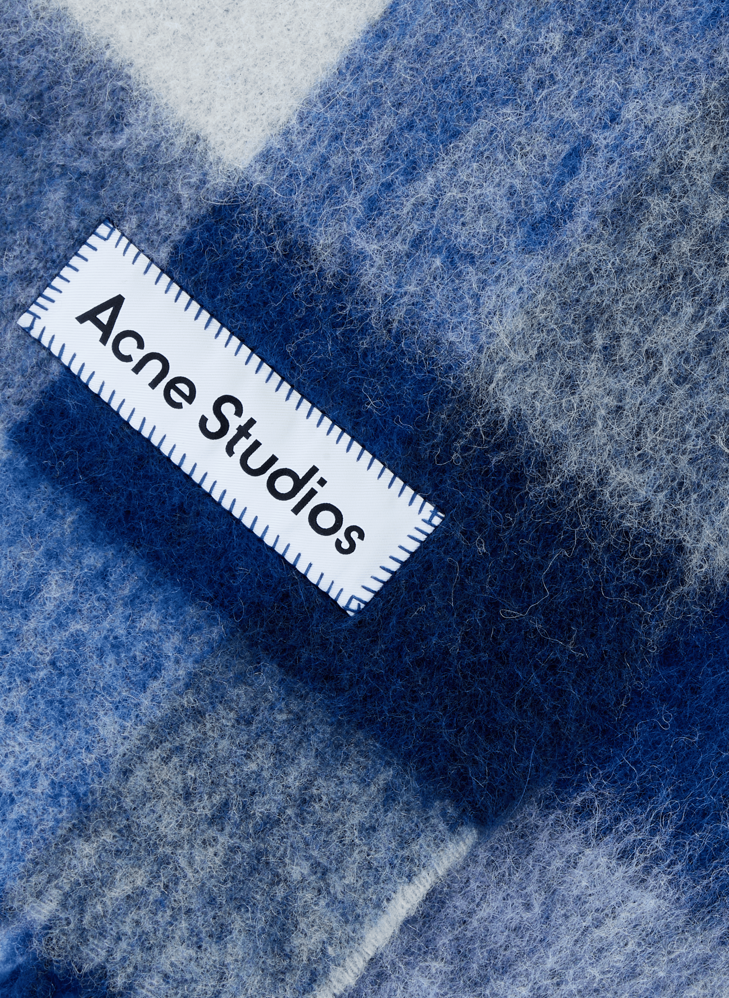 Echarpe Large Check en alpaga, laine et mohair mélangés ACNE STUDIOS Multicolore