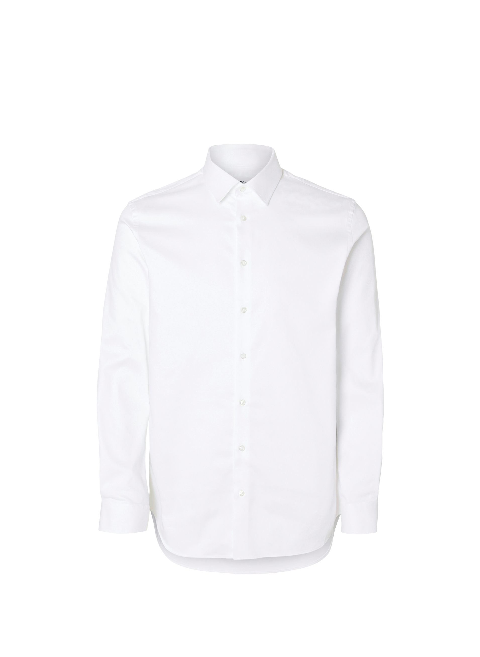 Slim shirt in blended organic cotton SELECTED White